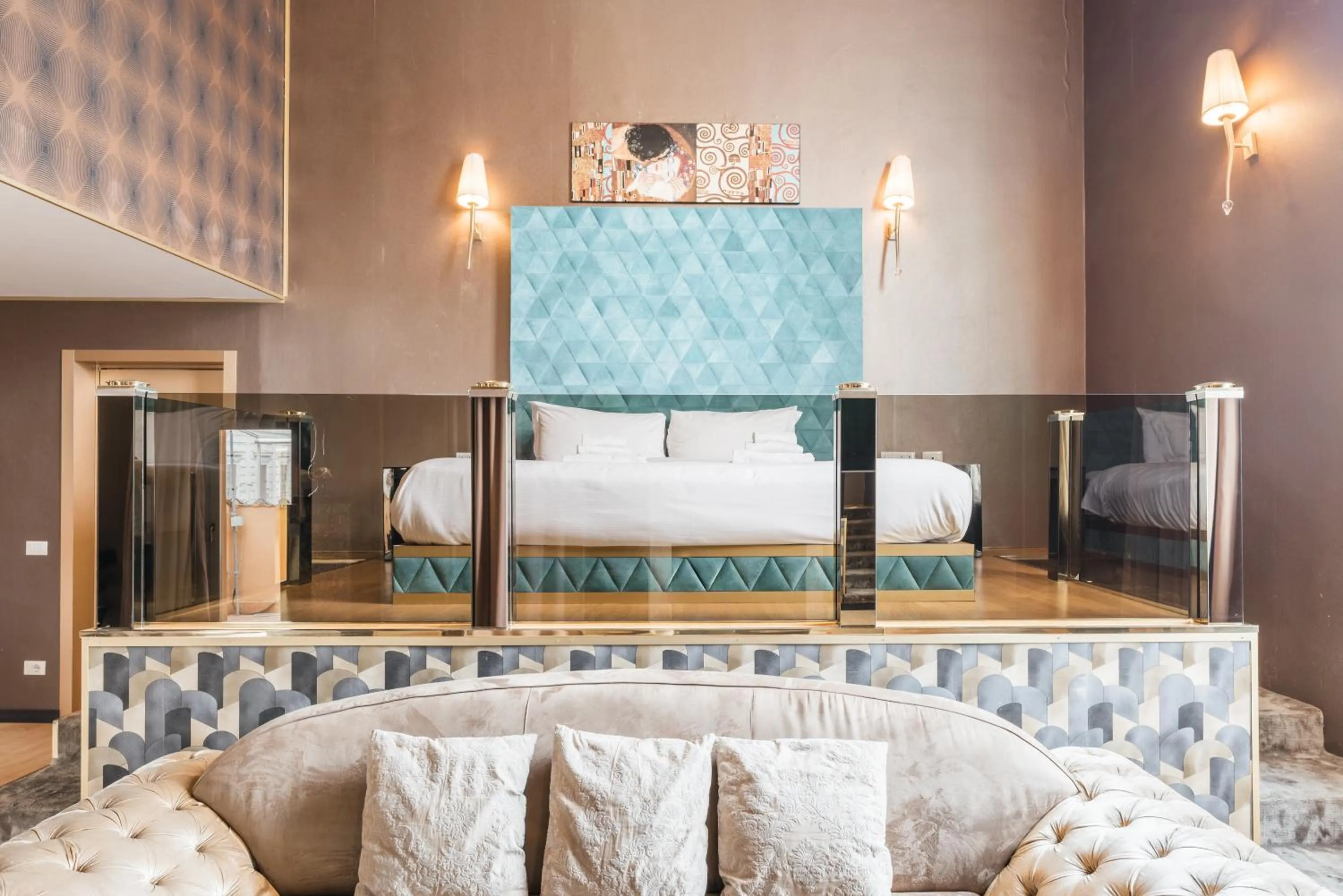 Bed in Penthouse Suite Rome - Private Suites