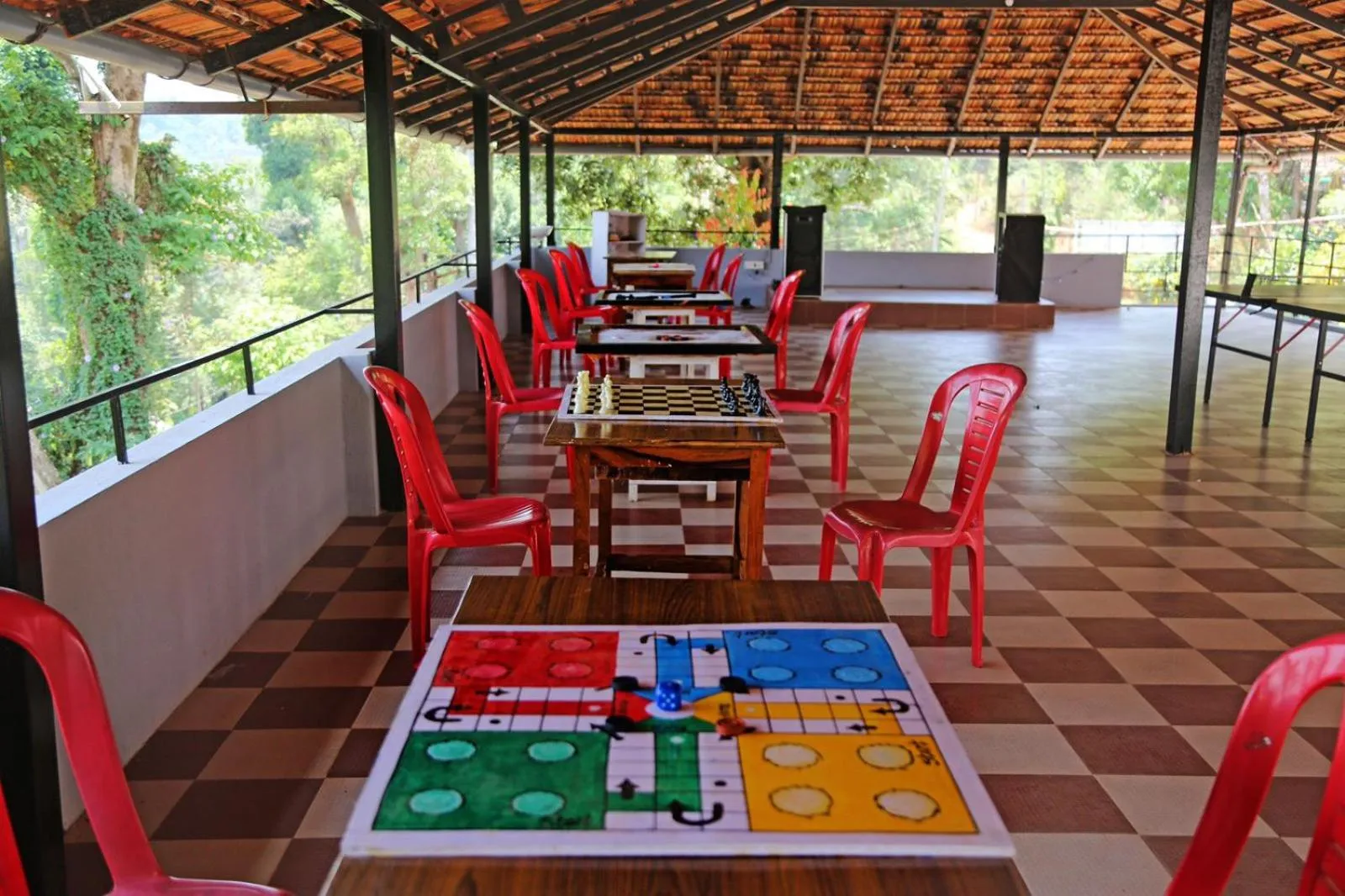 Seating area in Mothers Bounty by Lazo , Coorg