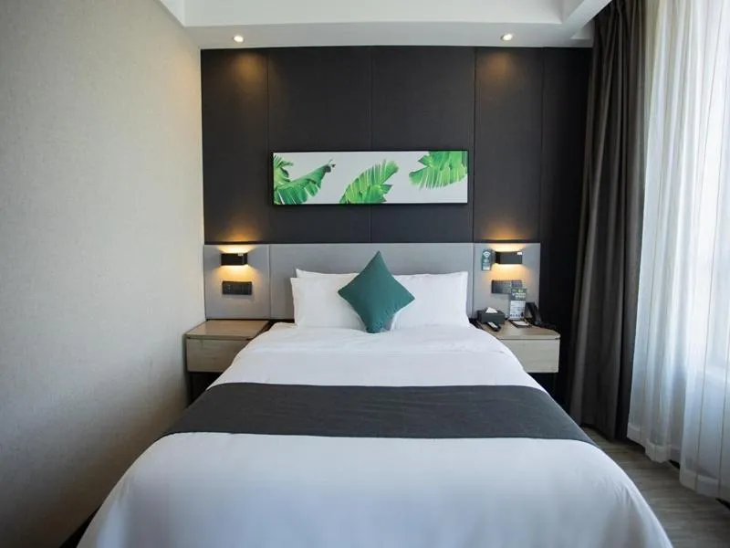 Bed in Thank Inn Plus Jiaozuo Mengzhou Sangpo Times New Town