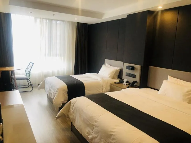 Bed in Thank Inn Plus Jiaozuo Mengzhou Sangpo Times New Town