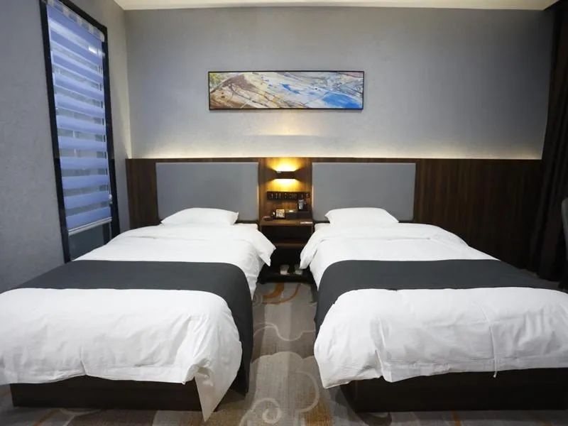 Bed in Thank Inn Plus Jining Wenshang Baoxiang Temple