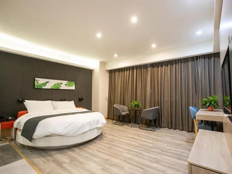 Bed in Thank Inn Plus Jining Wenshang Baoxiang Temple