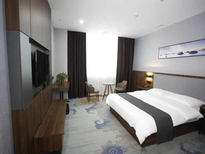 Bed in Thank Inn Plus Jining Wenshang Baoxiang Temple