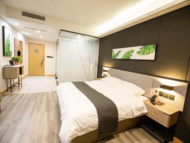 Bed in Thank Inn Plus Jining Wenshang Baoxiang Temple