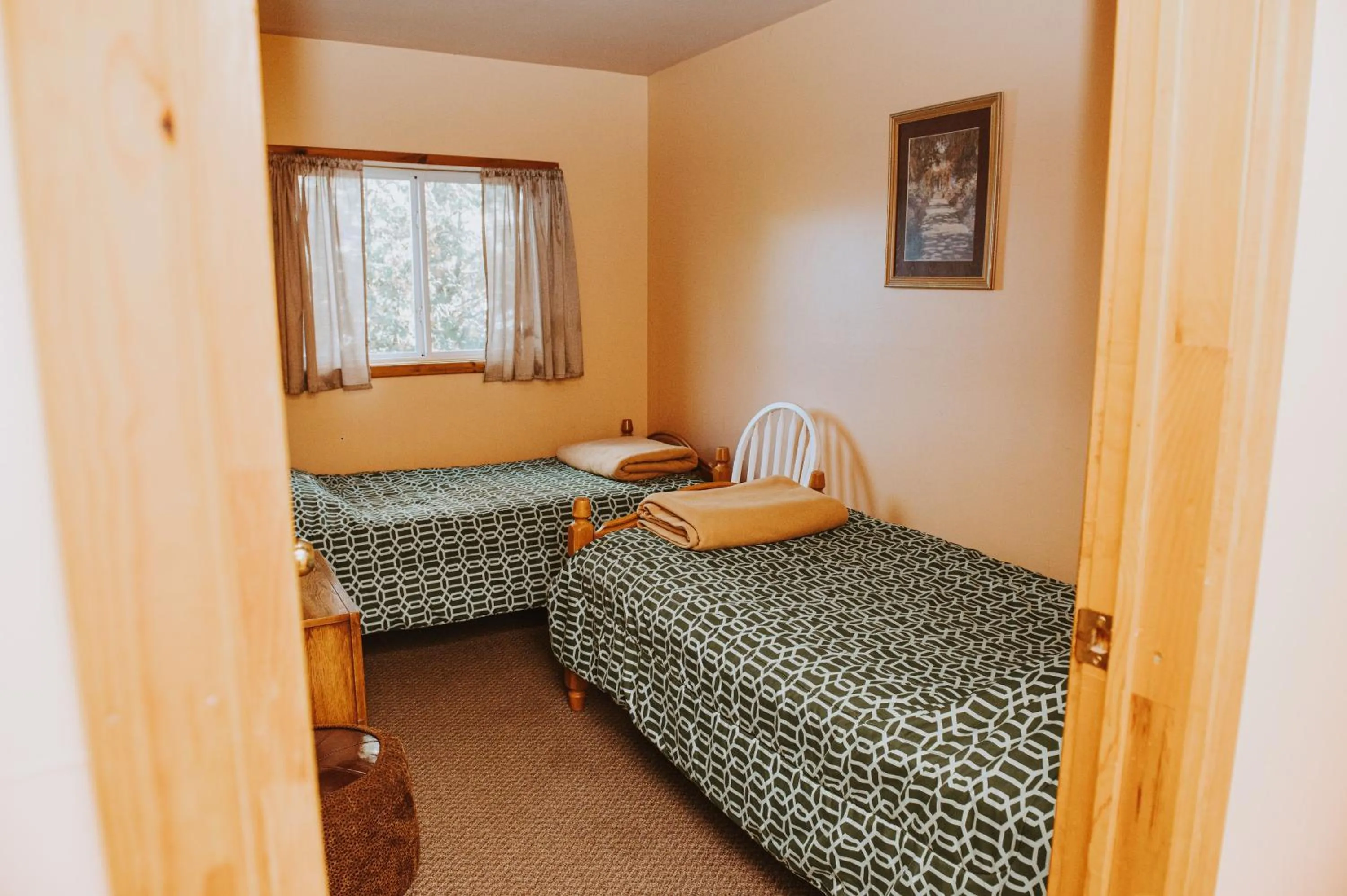 Bed in Lang Lake Resort