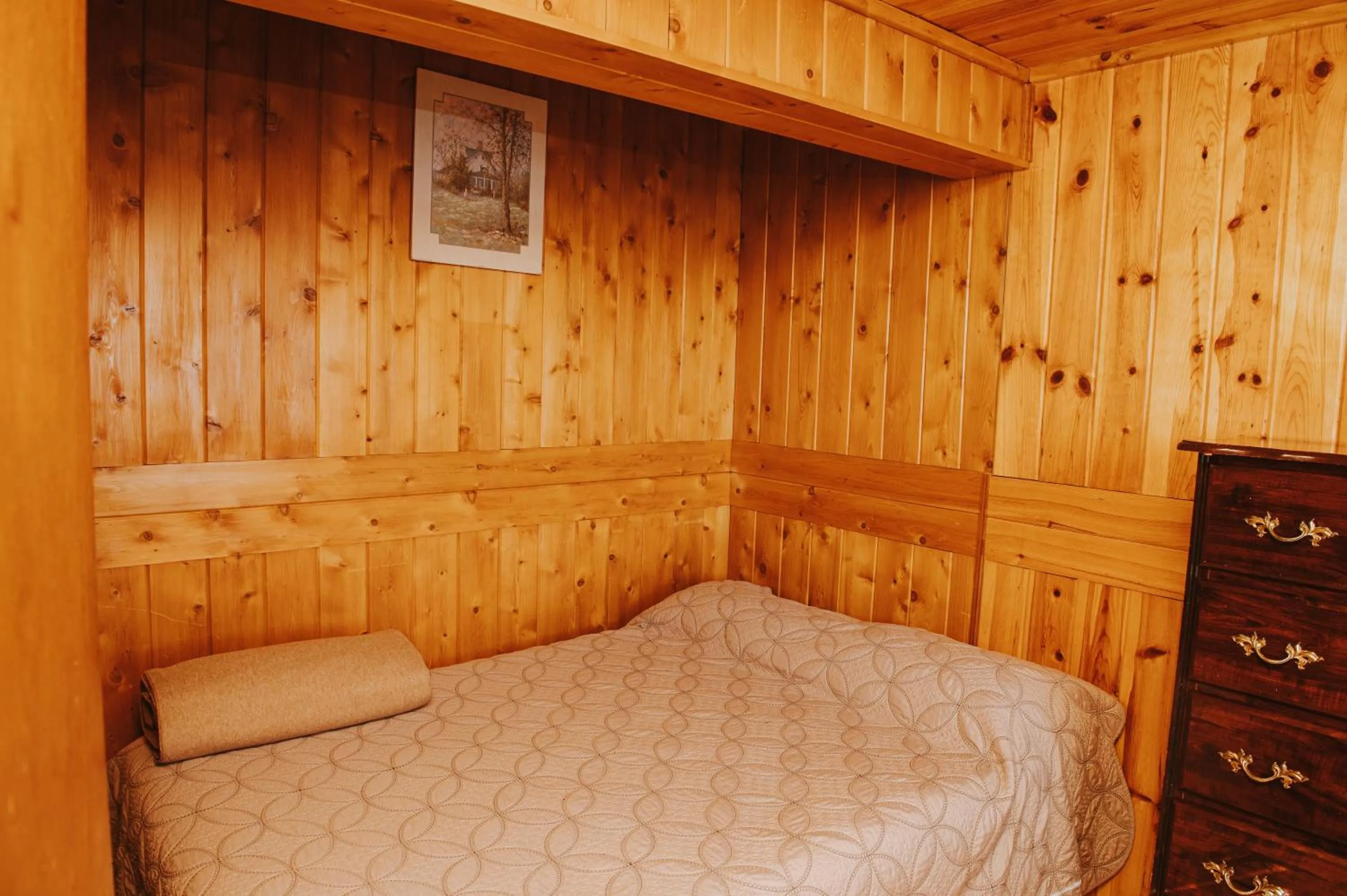 Bed in Lang Lake Resort