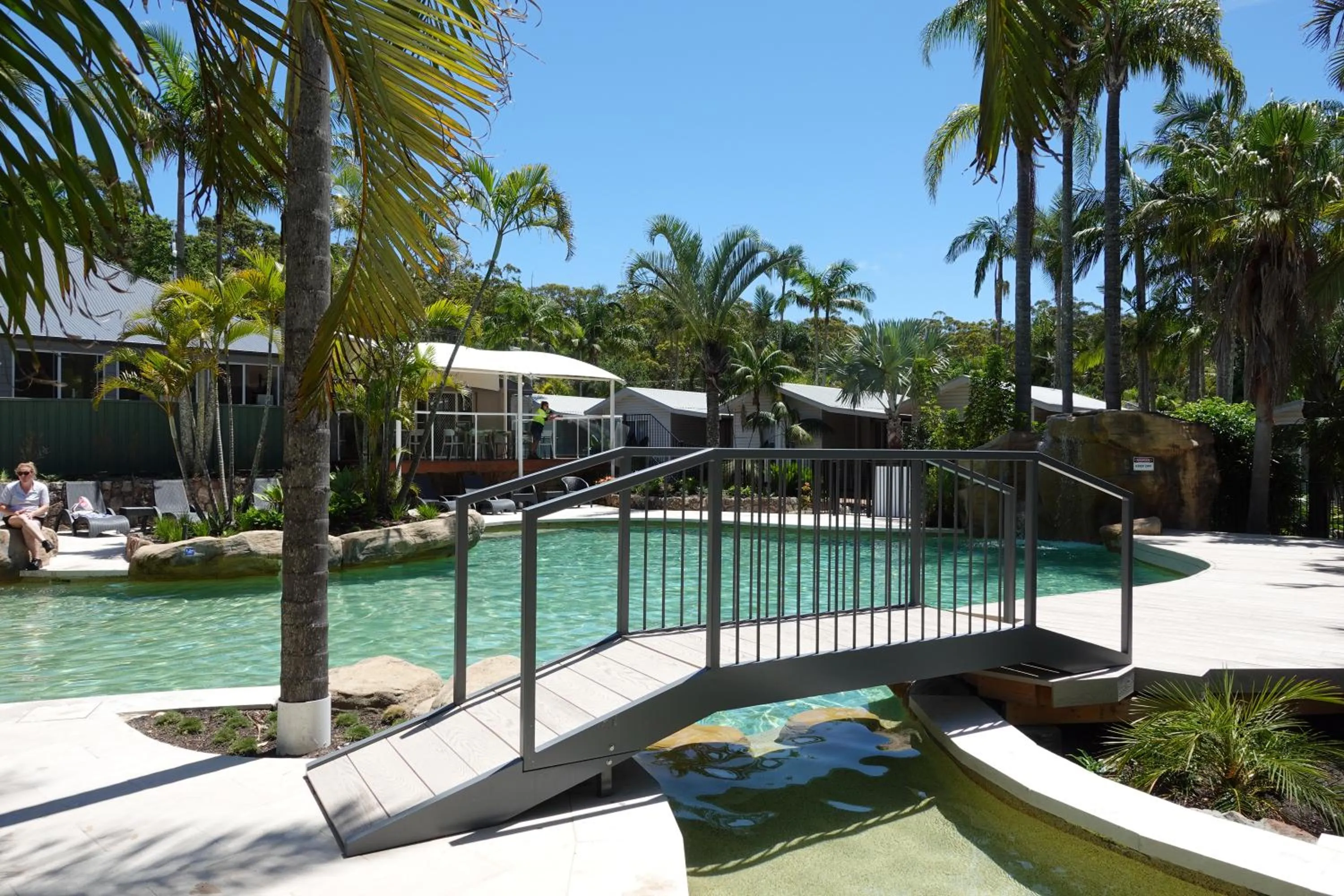 Pool view in Koala Shores Holiday Park