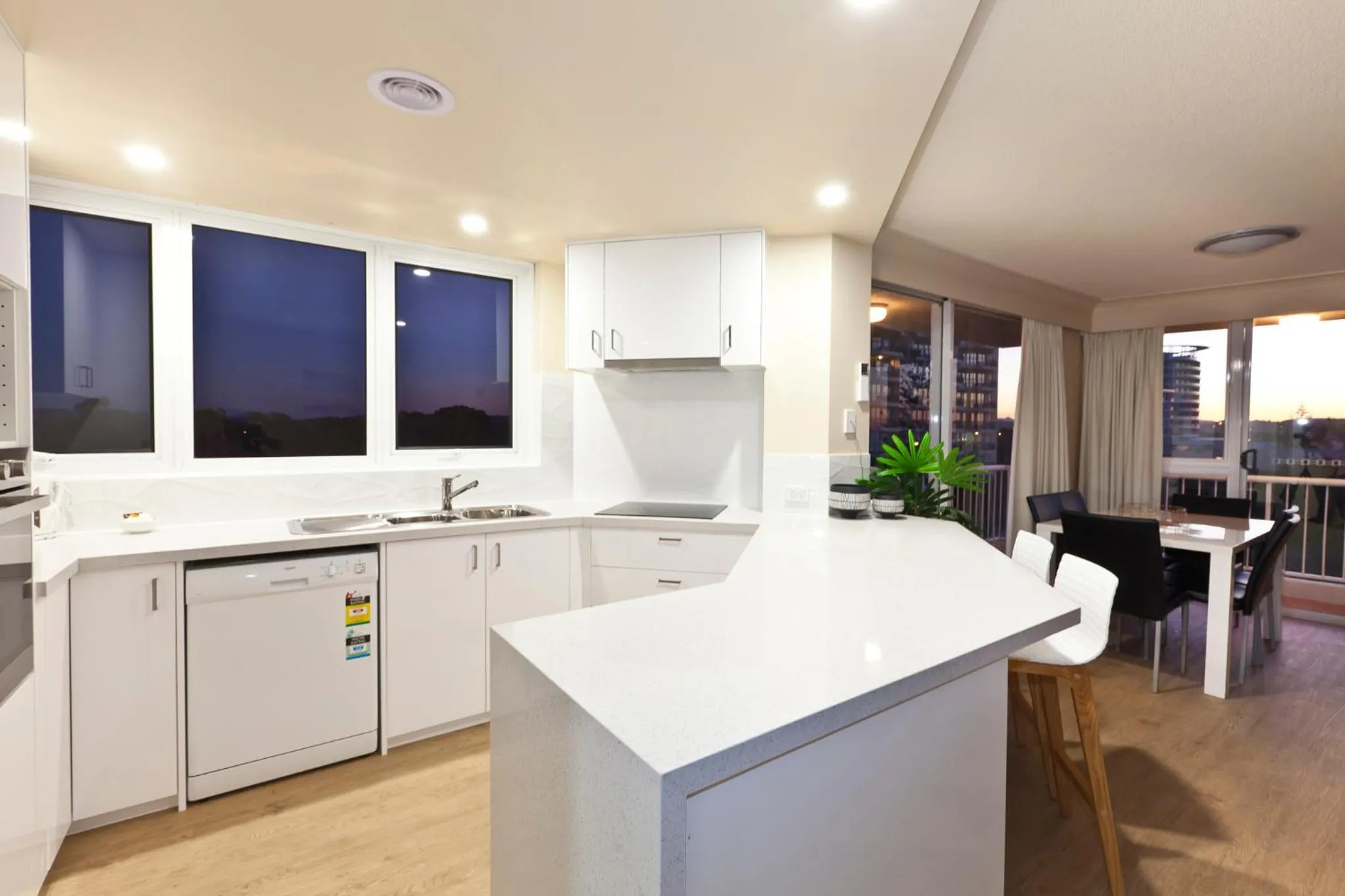 Kitchen or kitchenette in Meridian Tower Kirra Beach