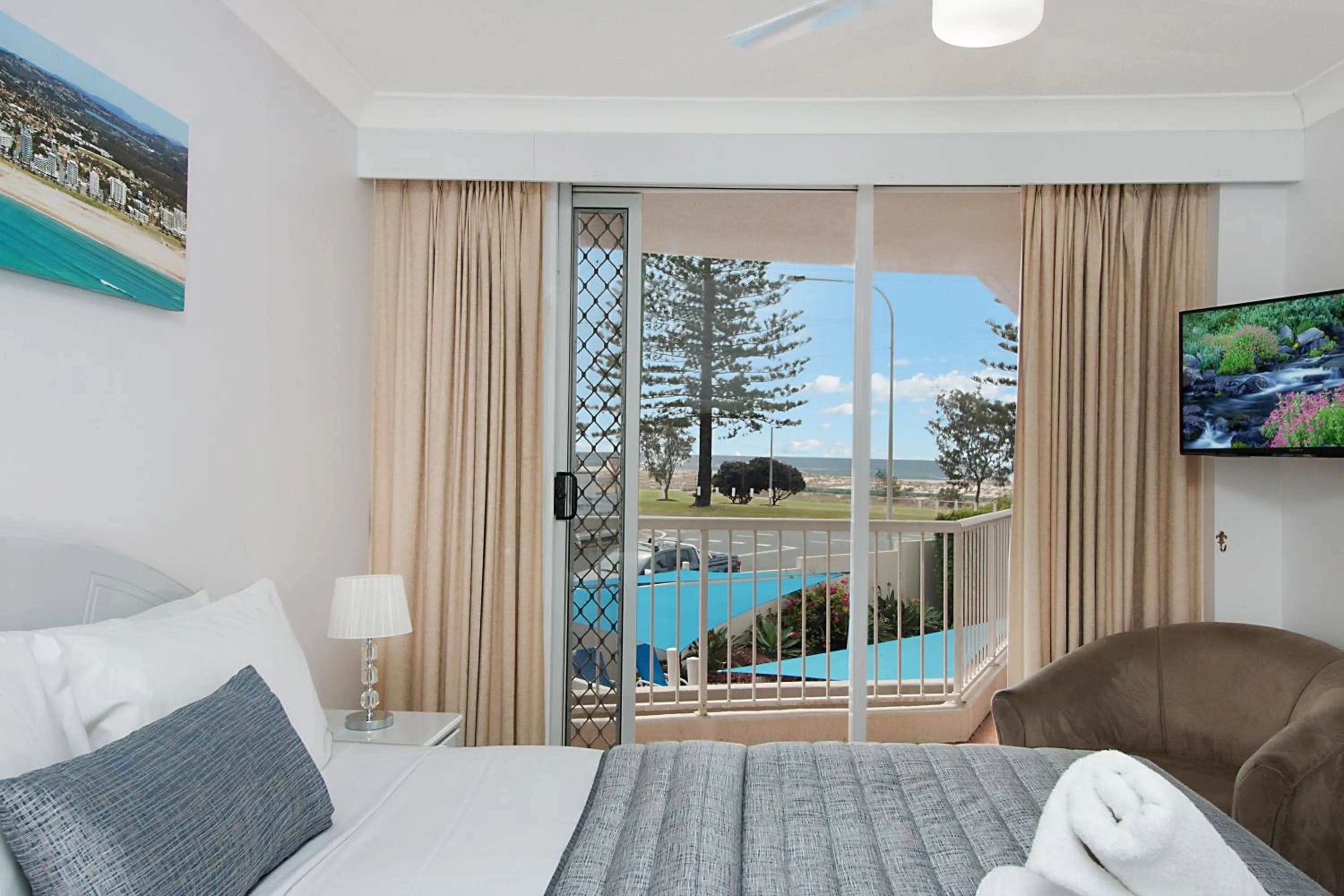 Bed in Meridian Tower Kirra Beach