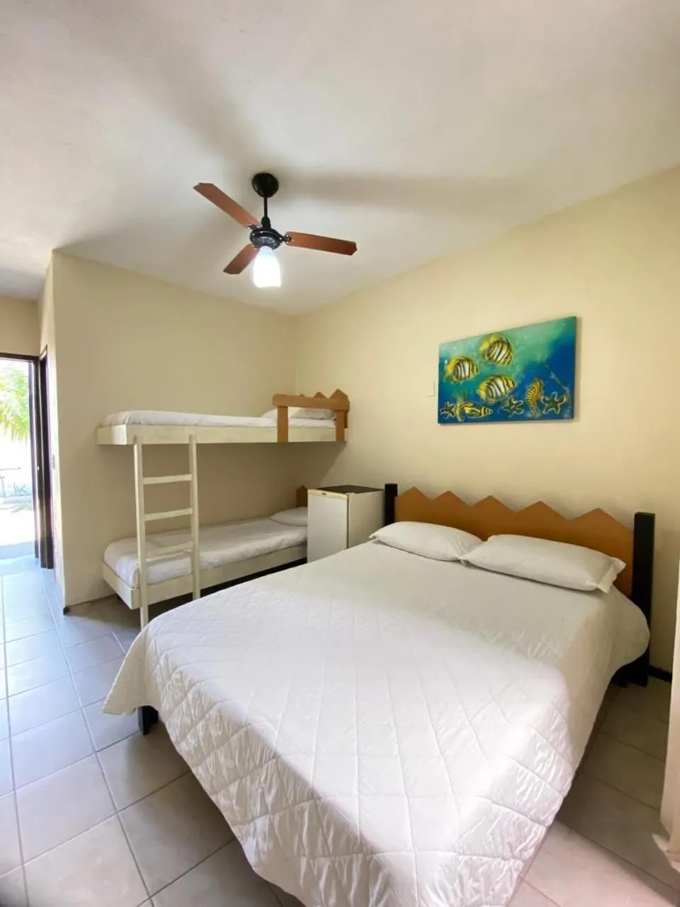 View (from property/room), Bed in Pousada Maré Alta - MARESIAS