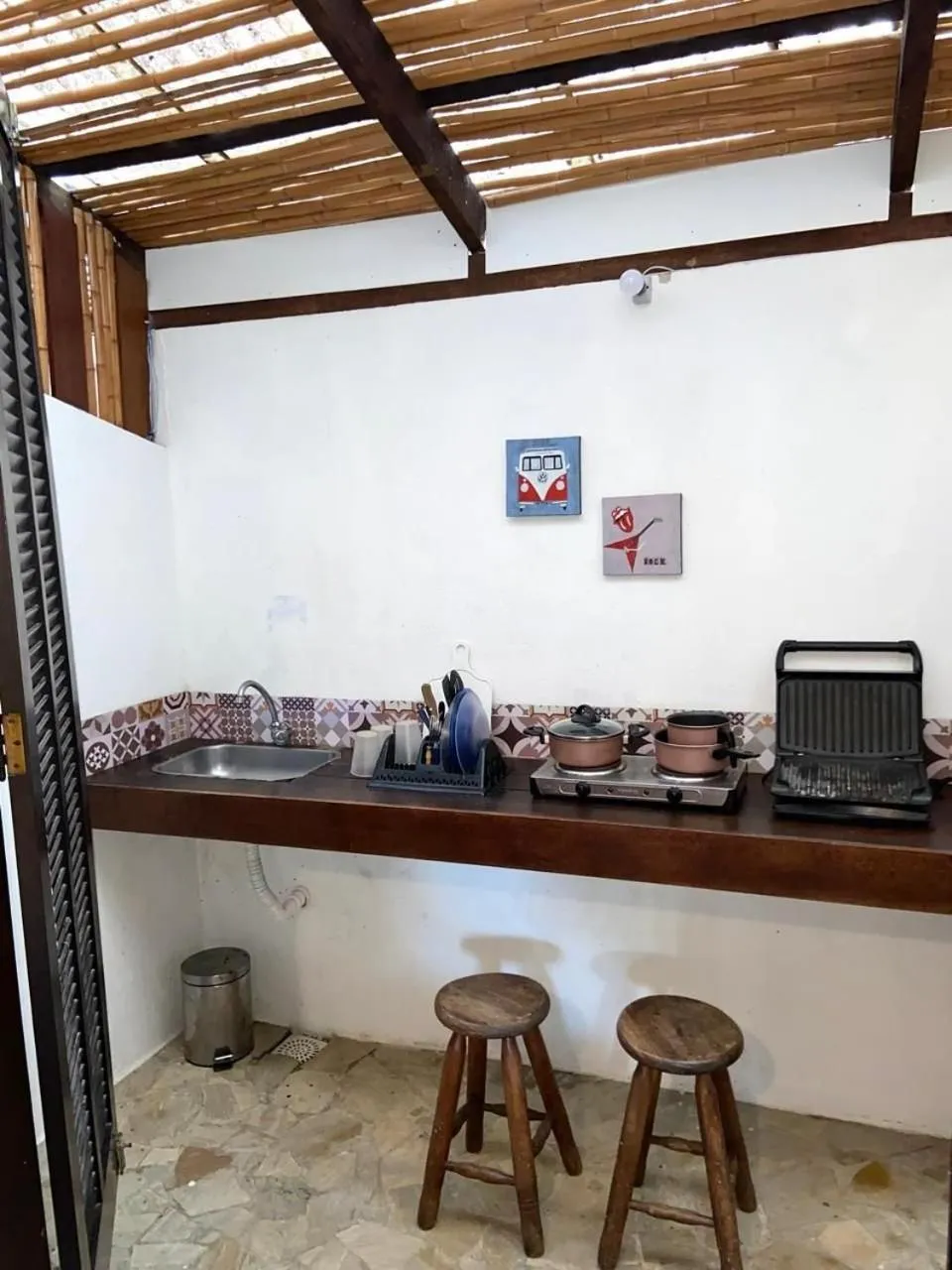 Kitchen or kitchenette in Pousada Maré Alta - MARESIAS