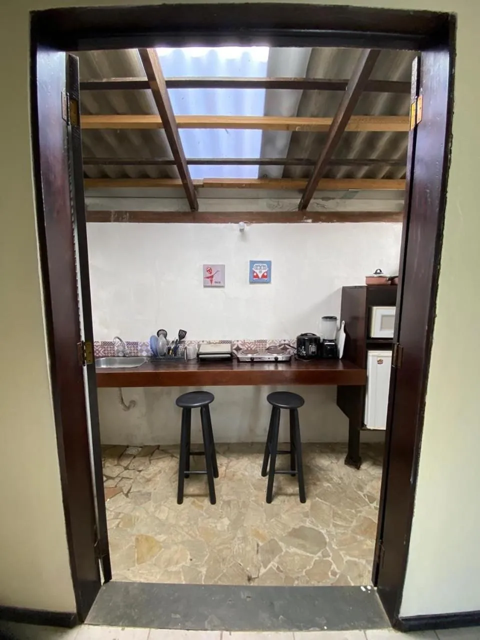 Kitchen or kitchenette in Pousada Maré Alta - MARESIAS