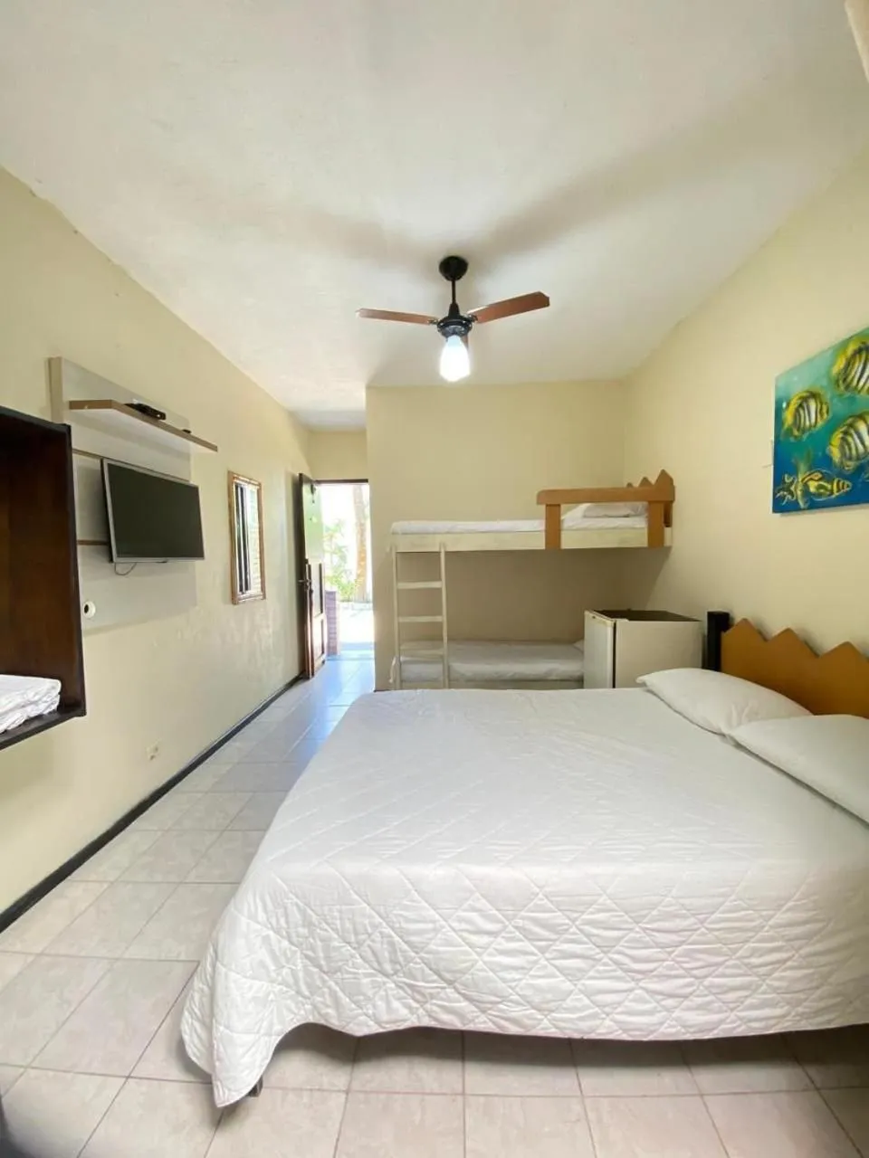 View (from property/room), Bed in Pousada Maré Alta - MARESIAS