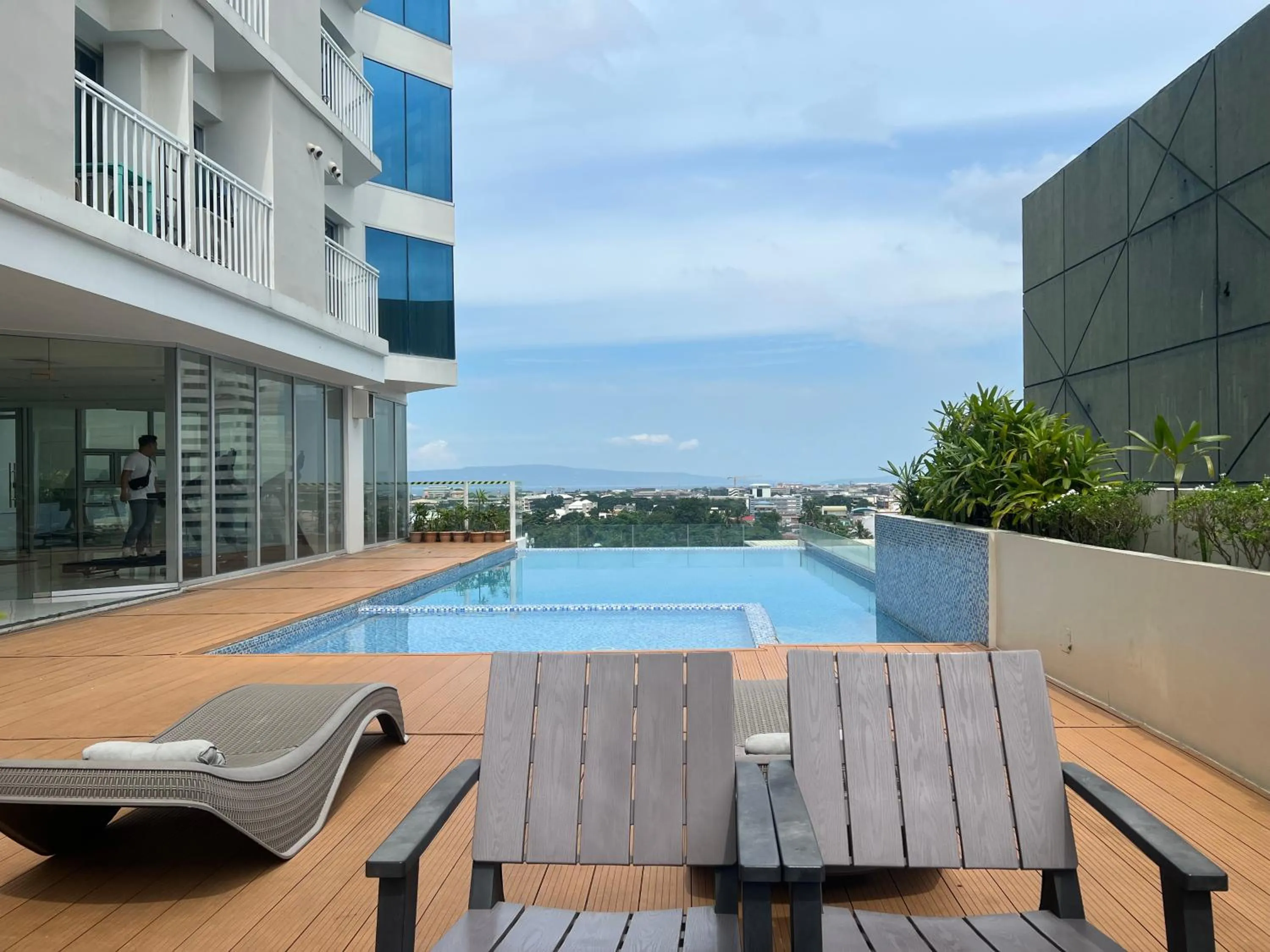 Pool view in Inspiria Condominium Tower, beside Abreeza Ayala Mall, Davao City