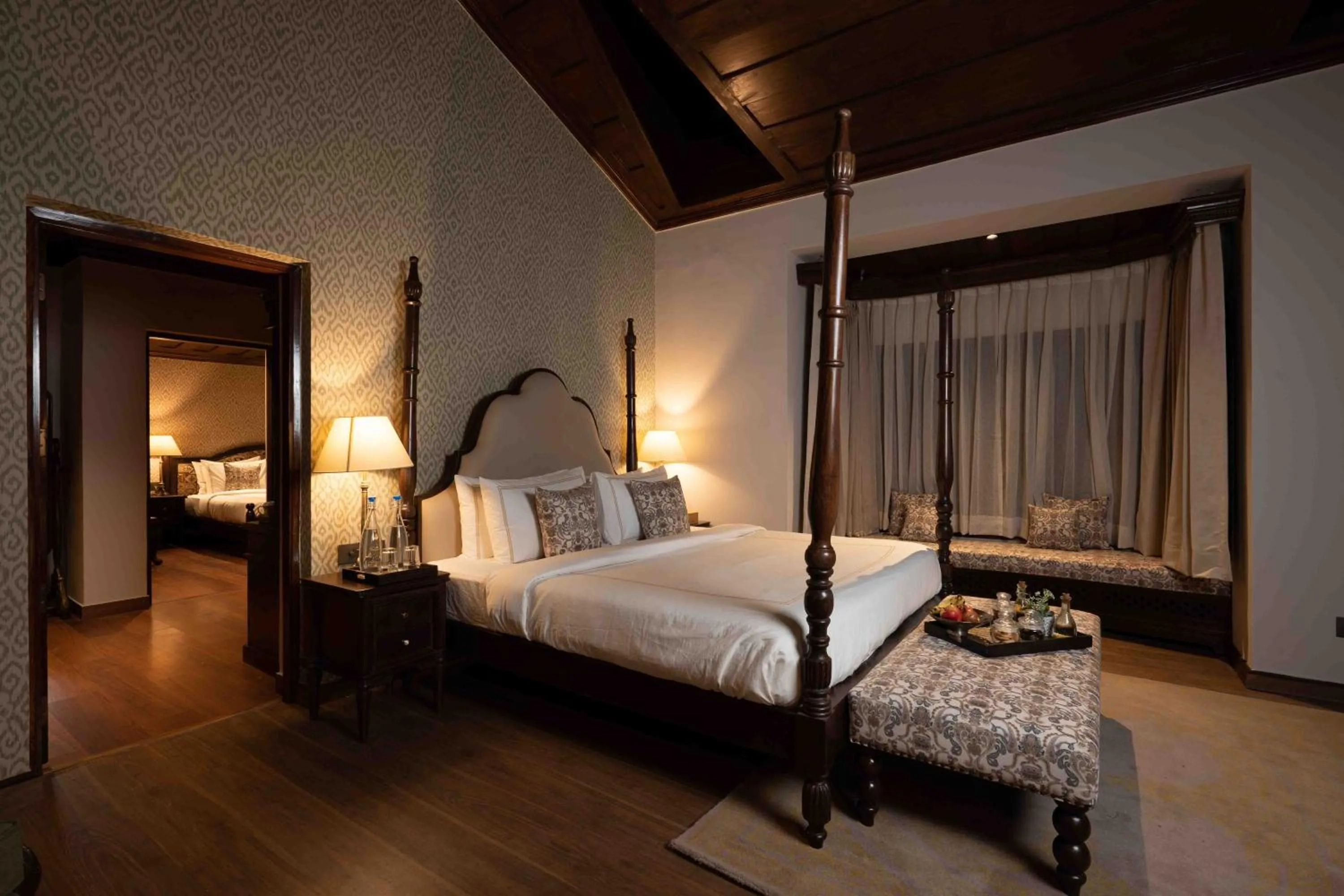 Bed in Brij Anayra Dharamshala - A Himalayan Luxury Retreat