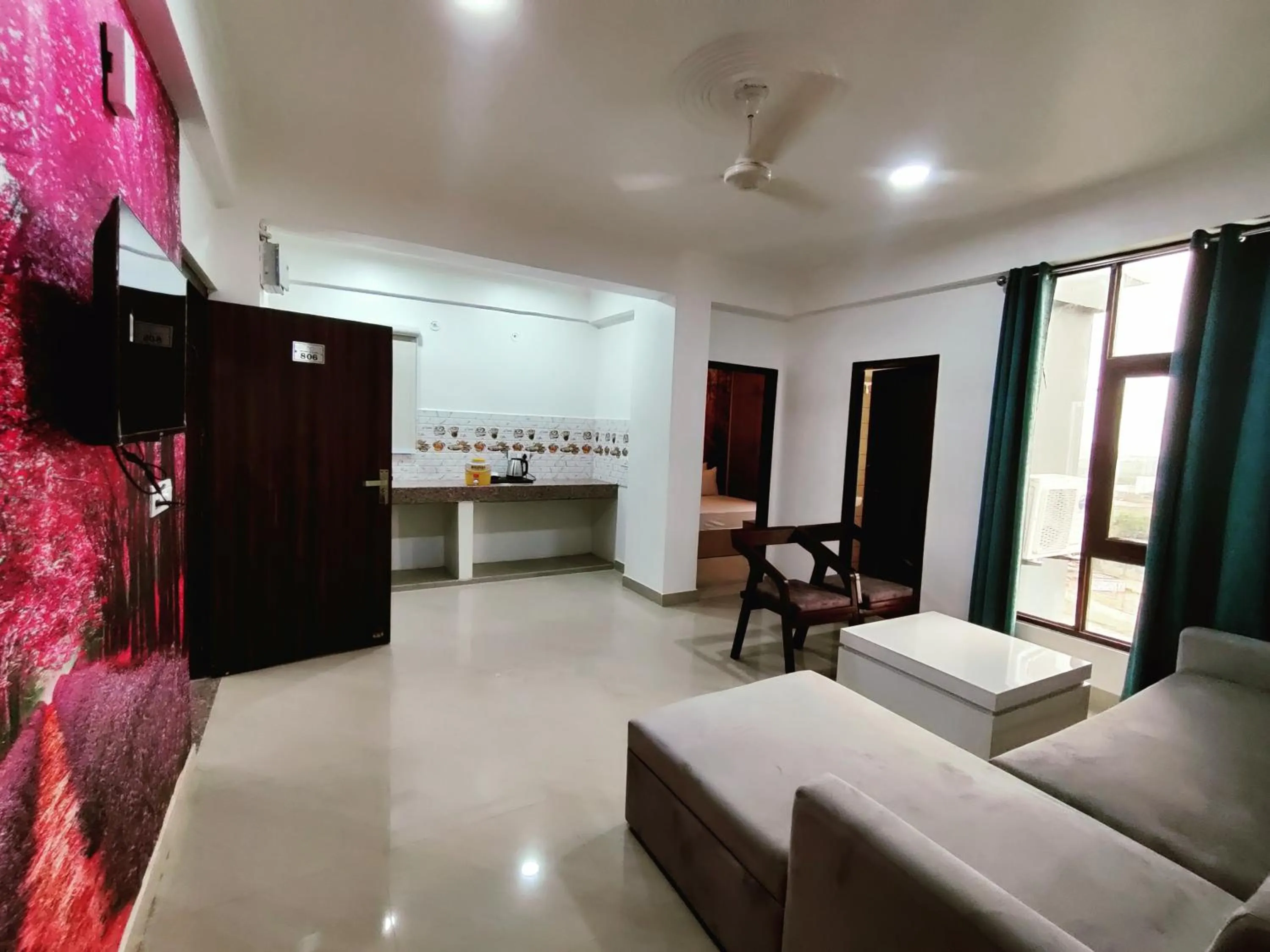 Living room in The Grand ND Resort- Kanha Tulsi Heights Behind Prem Mandir