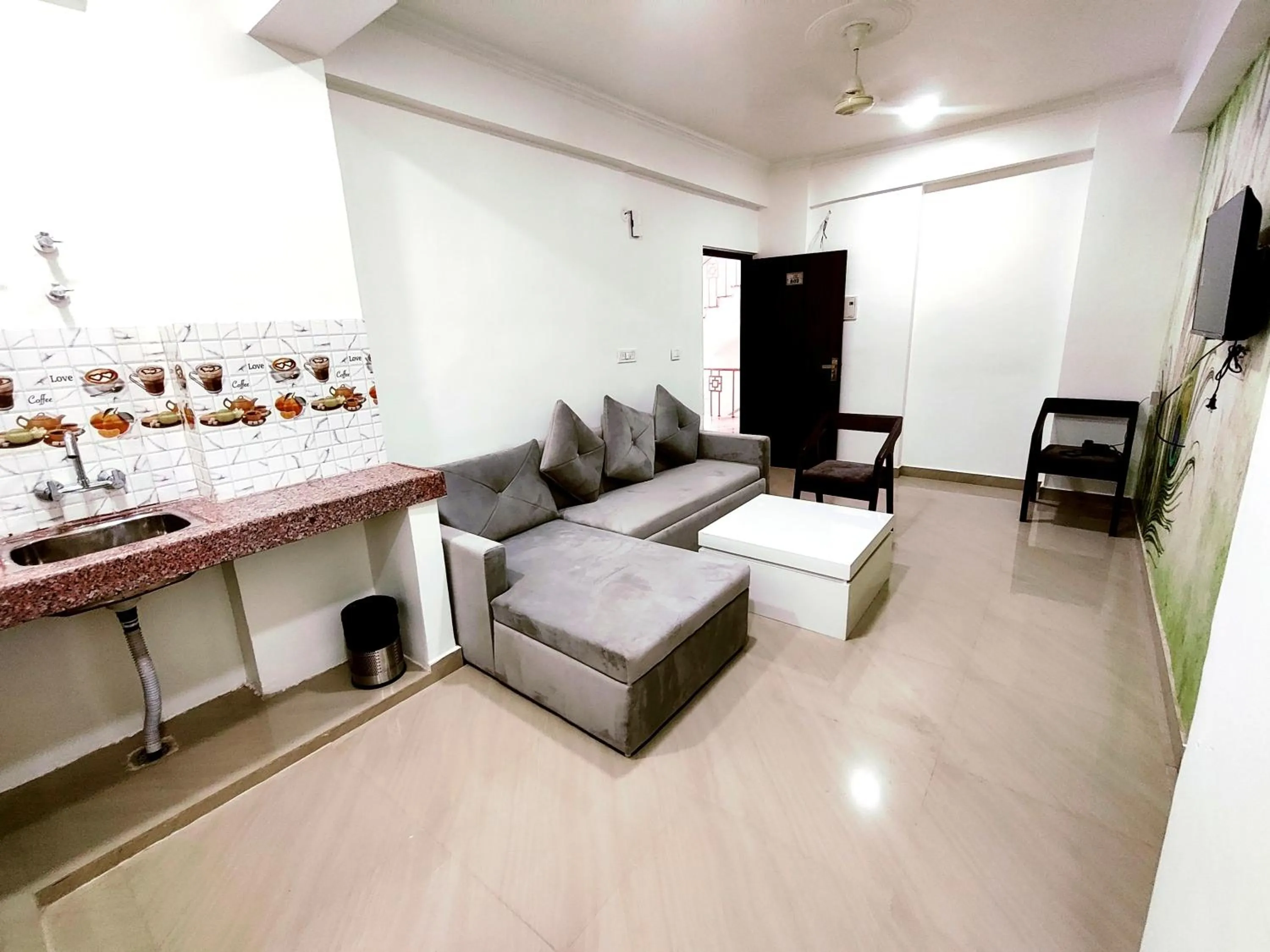 Living room in The Grand ND Resort- Kanha Tulsi Heights Behind Prem Mandir