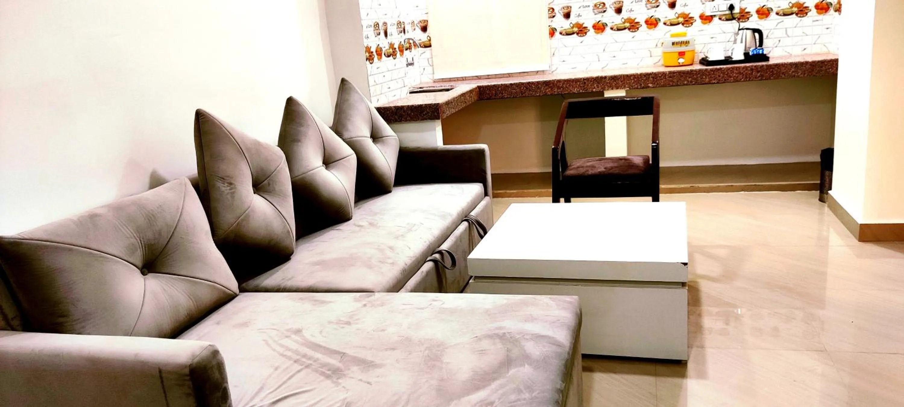 Living room in The Grand ND Resort- Kanha Tulsi Heights Behind Prem Mandir