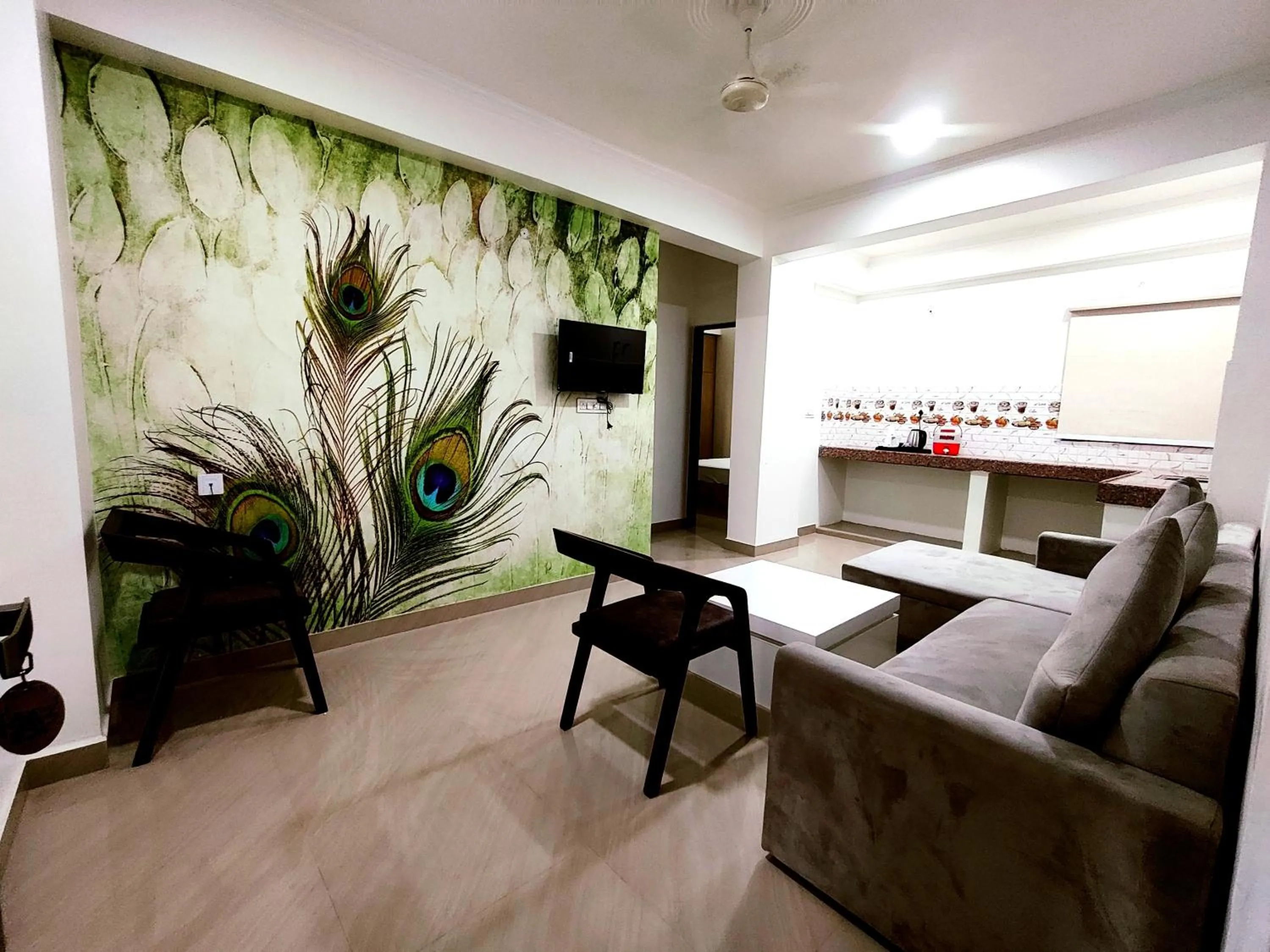 Living room in The Grand ND Resort- Kanha Tulsi Heights Behind Prem Mandir