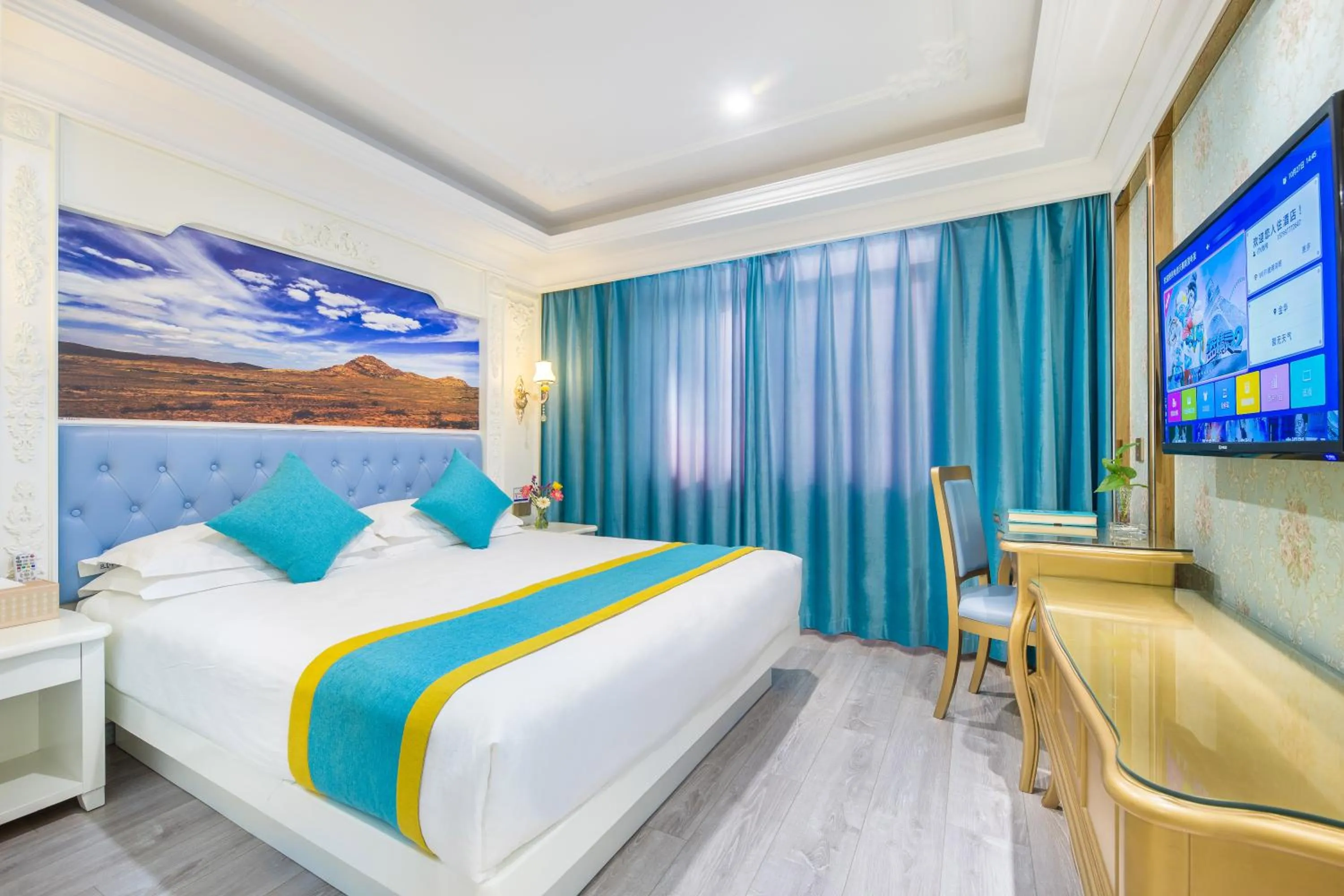 Bed in Yiwu Defeng Hotel