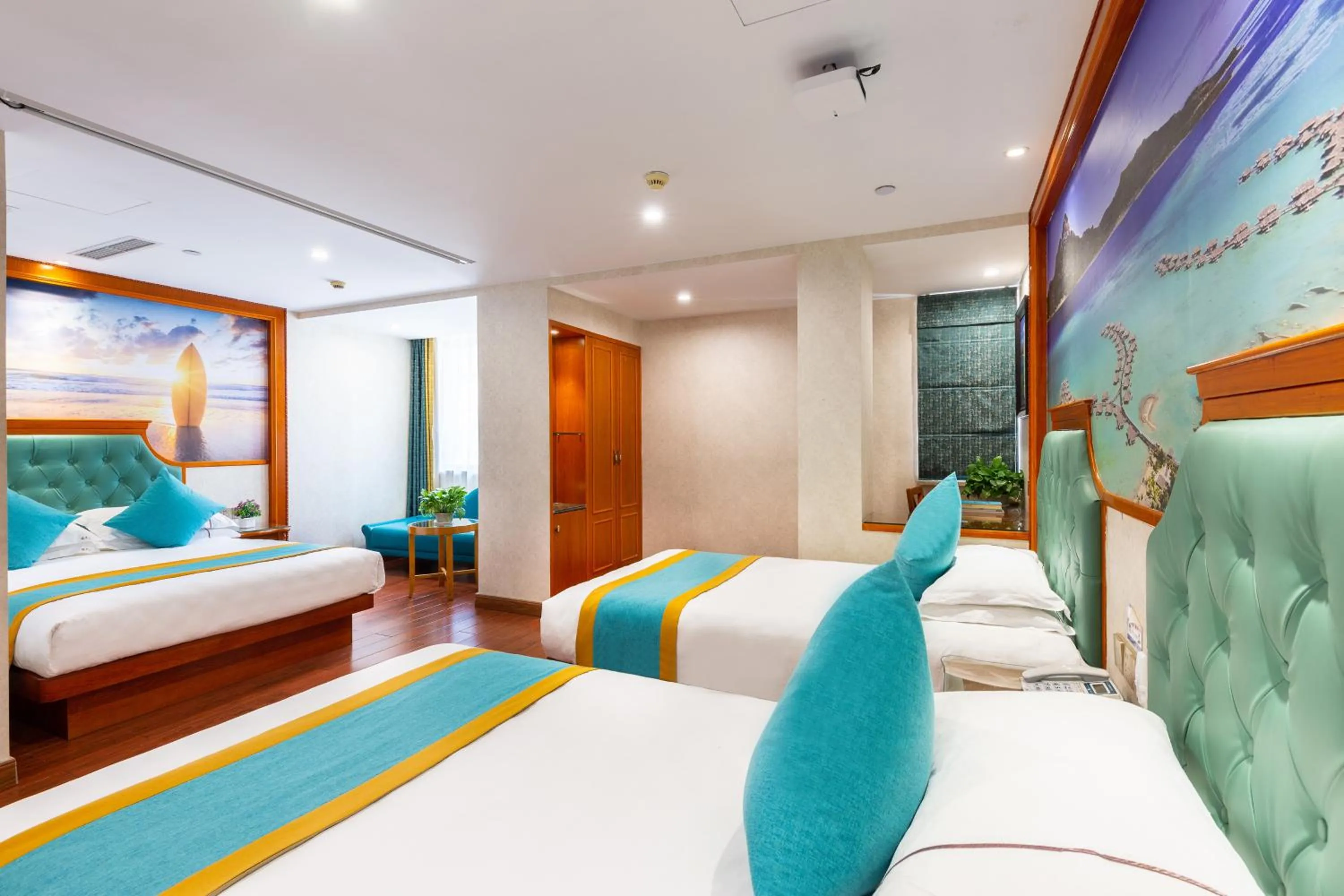 Bed in Yiwu Defeng Hotel