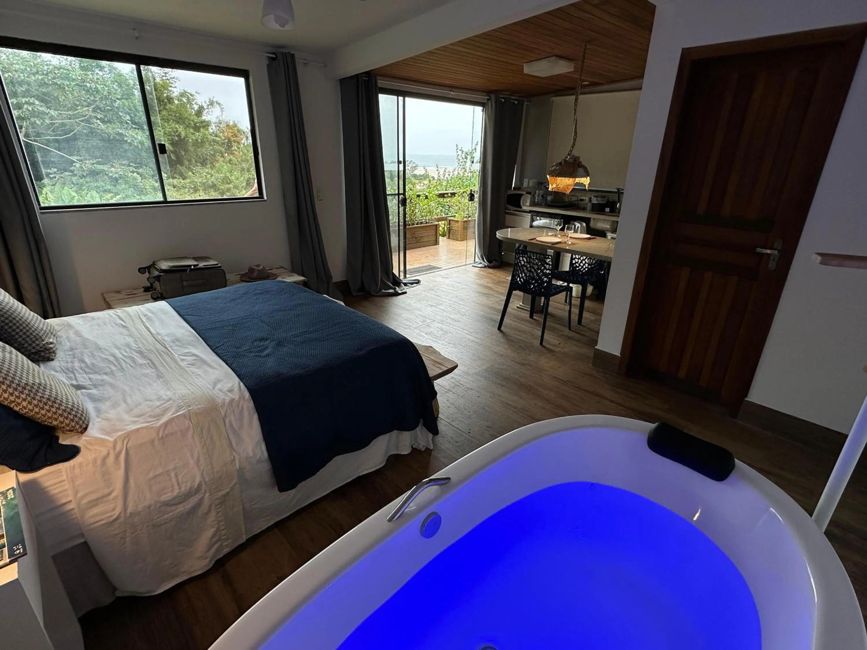 Bed in Chalés e Bangalôs Ibiraquera