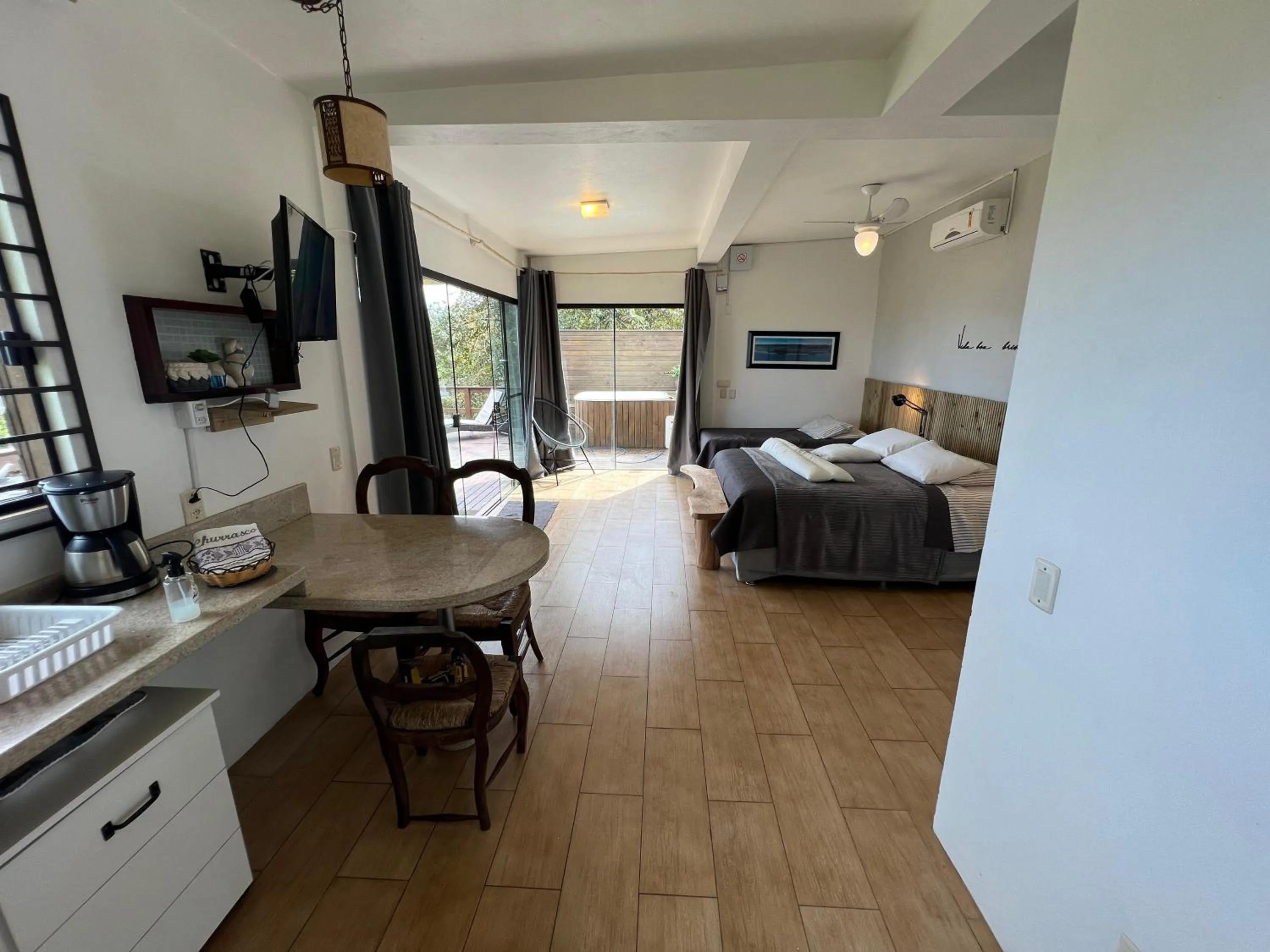 Bed in Chalés e Bangalôs Ibiraquera