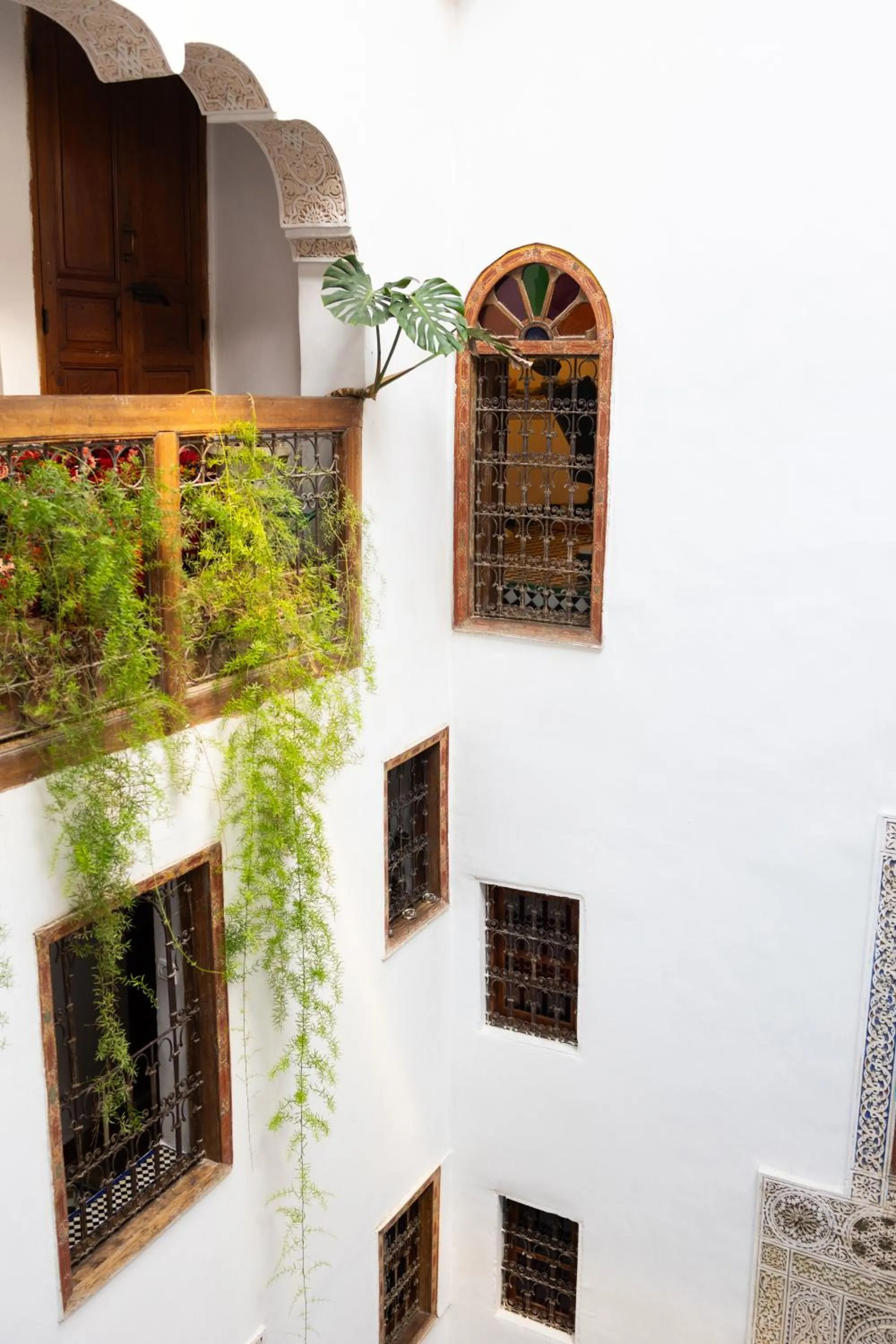 Inner courtyard view in Riad 9 Fez
