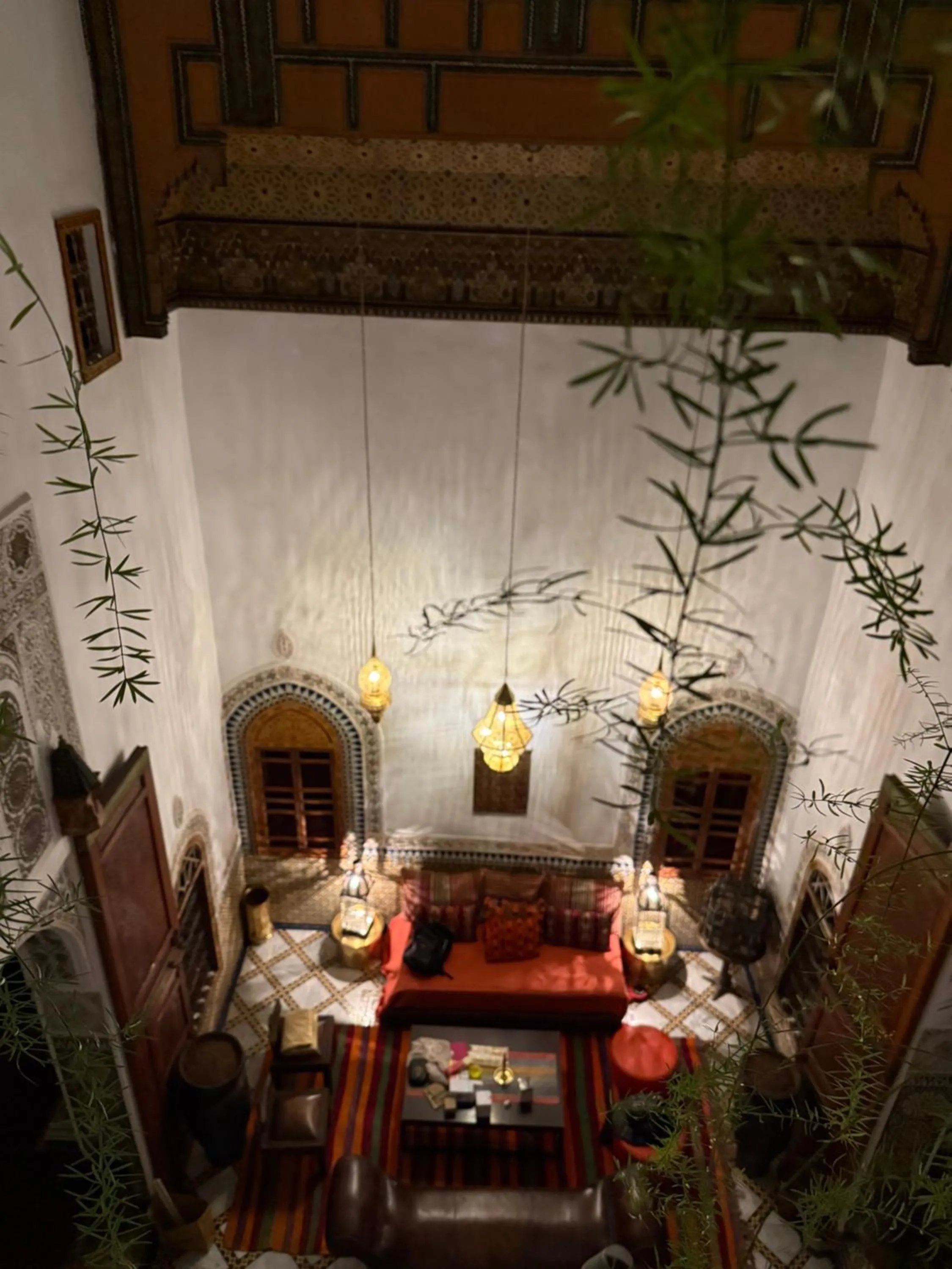 Inner courtyard view in Riad 9 Fez