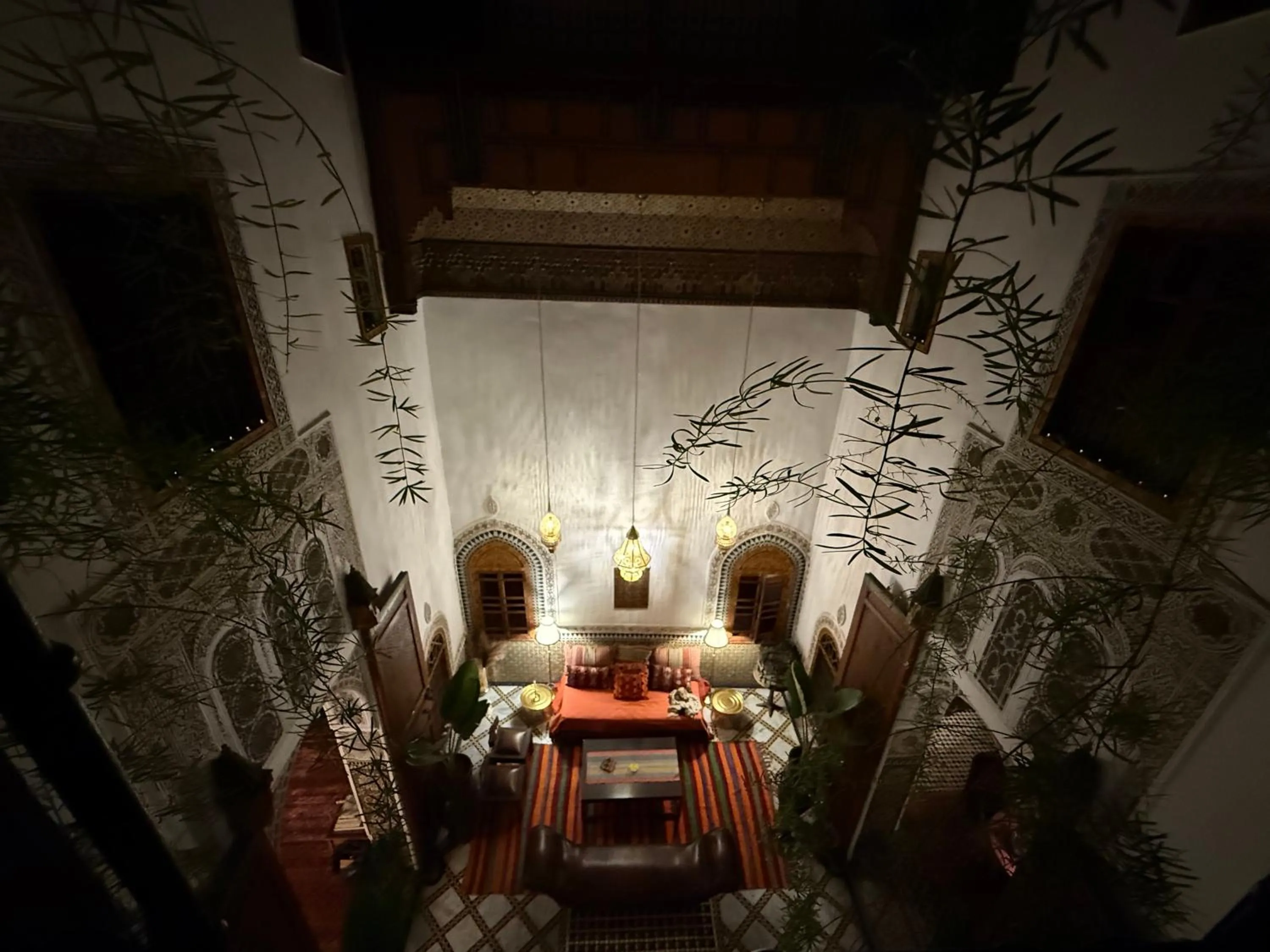 Inner courtyard view in Riad 9 Fez