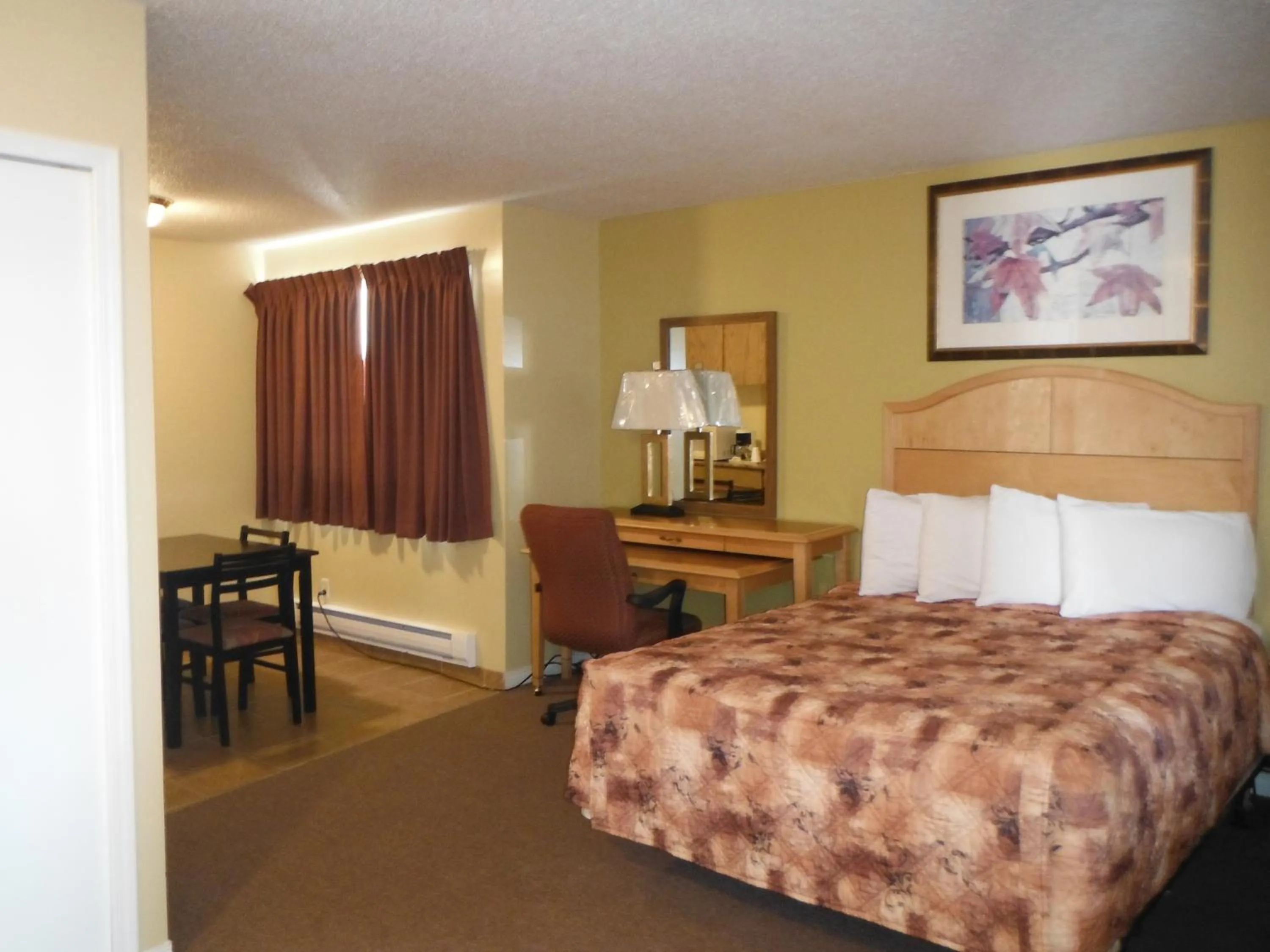 Bed in Tumbler Ridge Inn