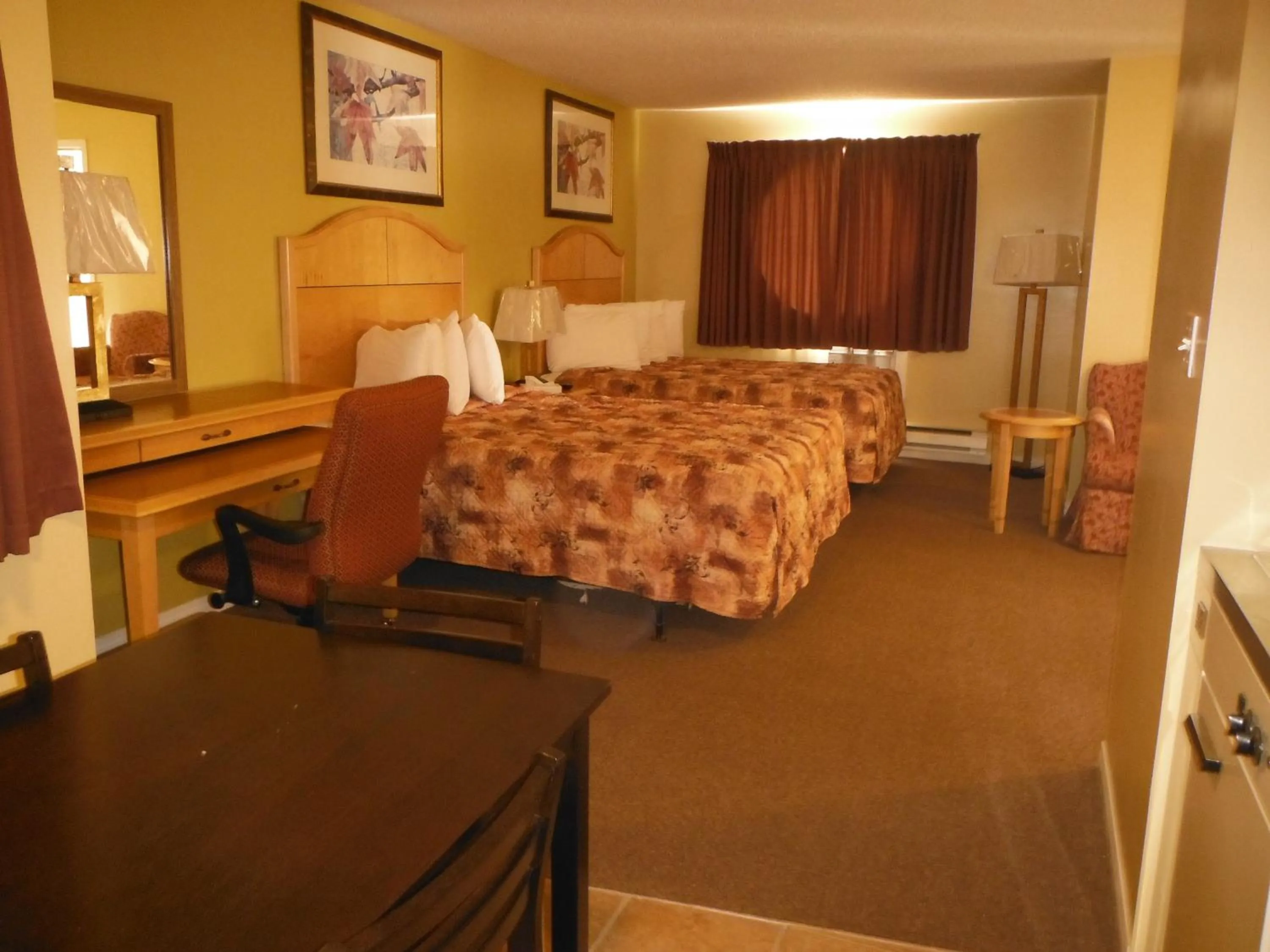 Bed in Tumbler Ridge Inn