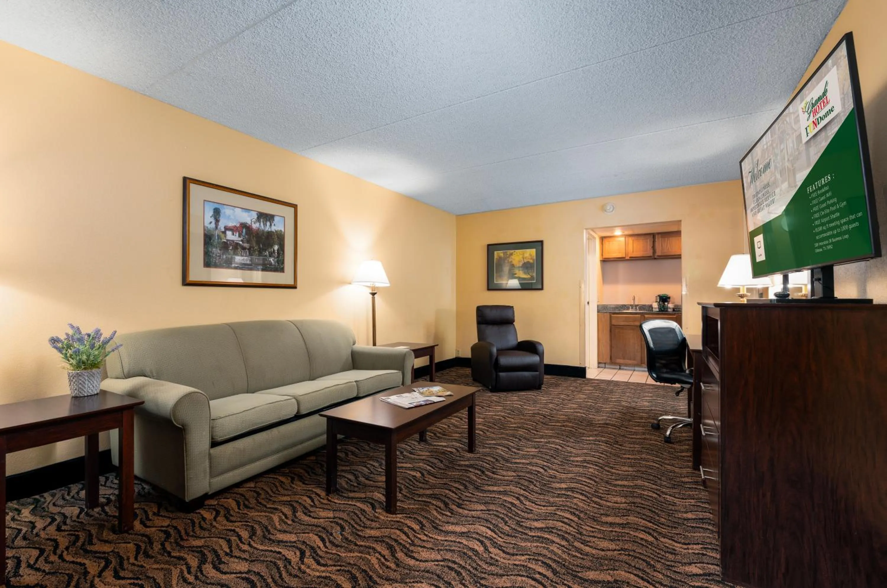 Living room in MCM Grande FunDome Odessa