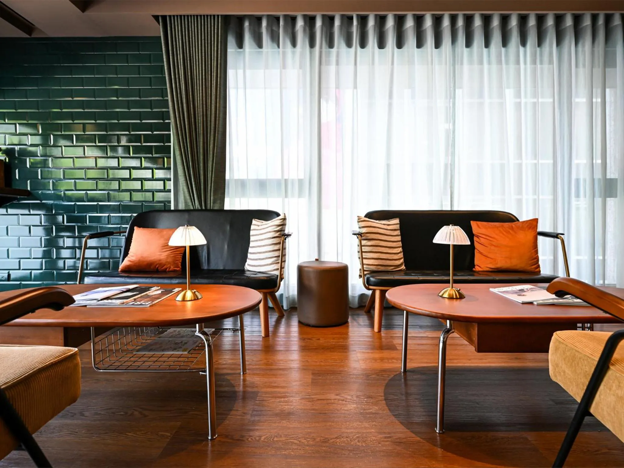 Seating area in CHECK inn Taipei Songjiang
