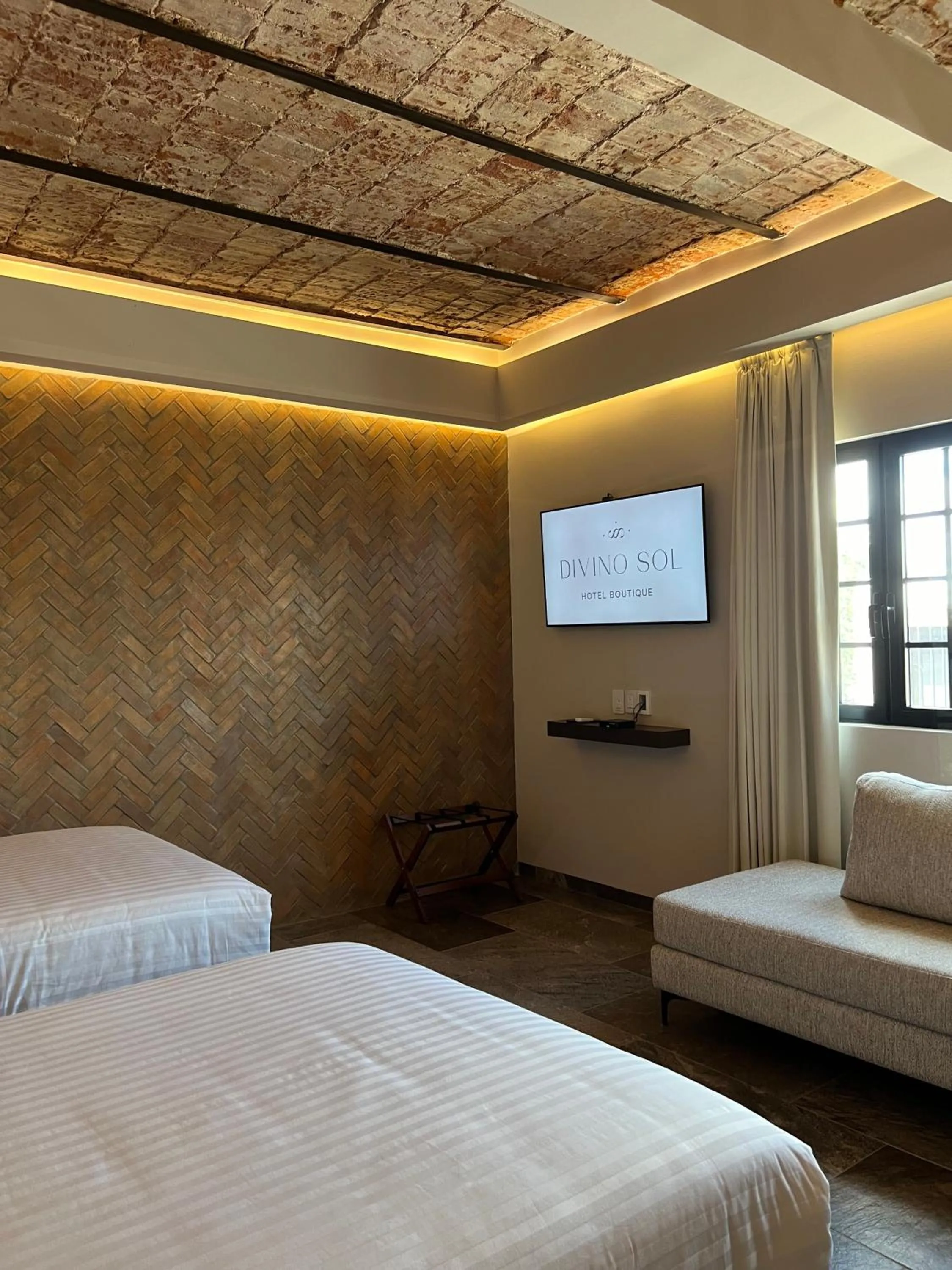 View (from property/room), Bed in Hotel Boutique Divino Sol