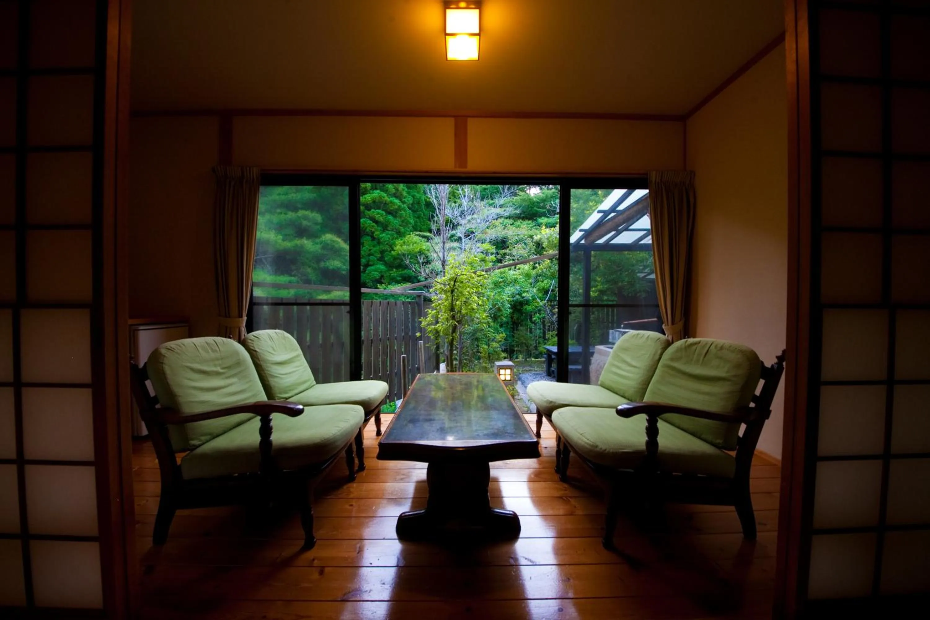 Seating area in Yufuin Yasuha