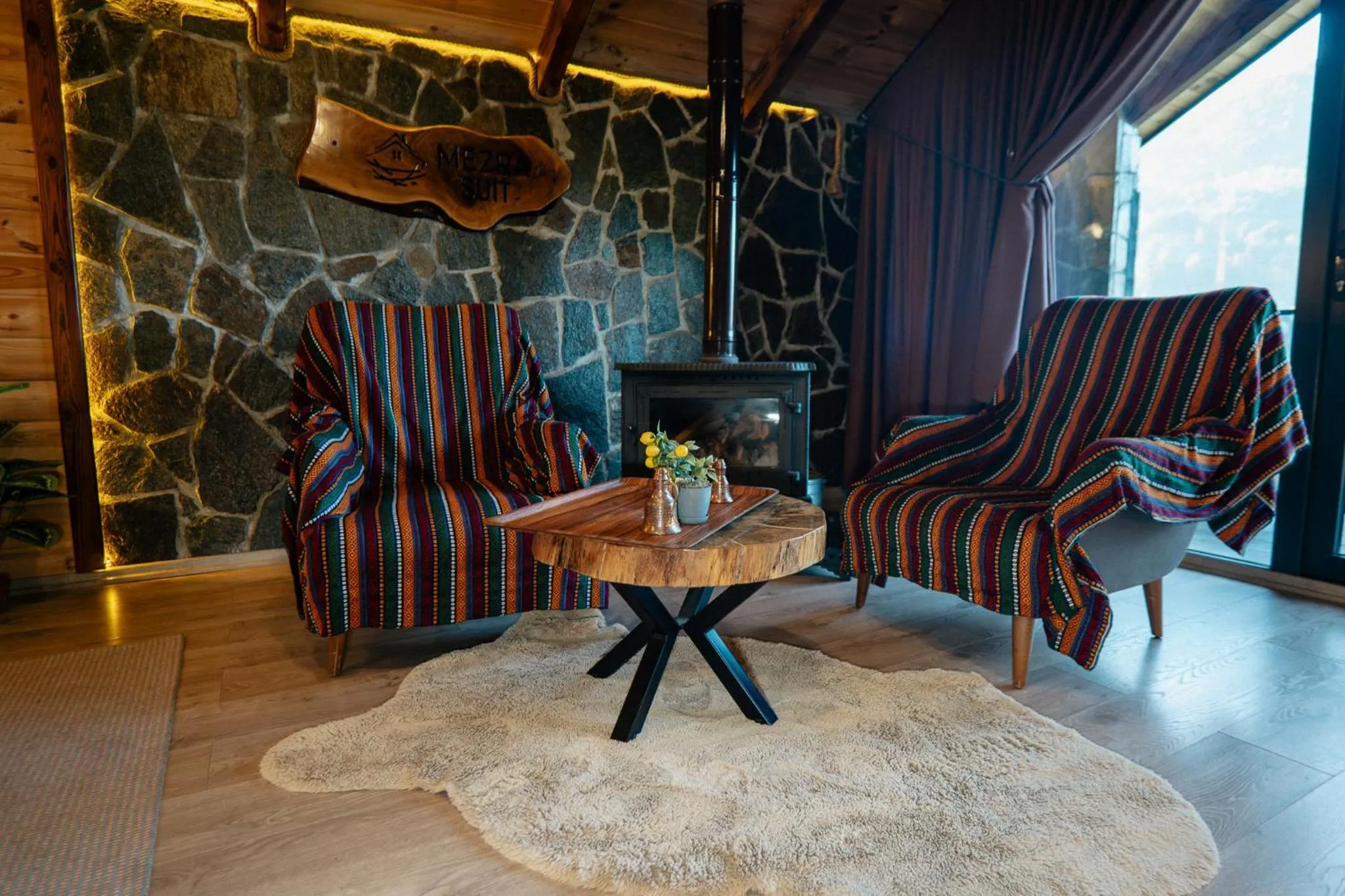 Living room in Mezrasuit Bungalov