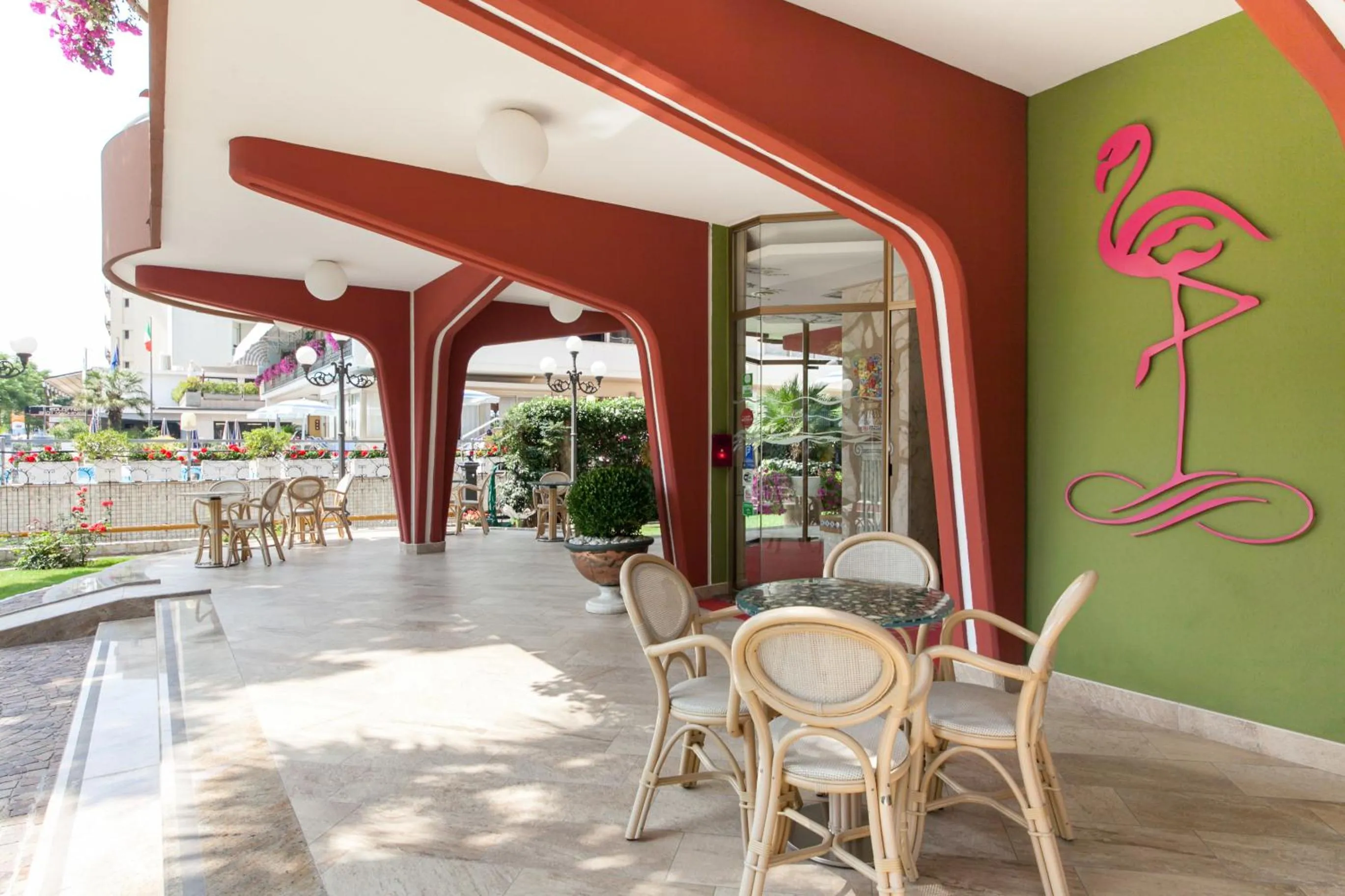 Patio in Hotel Flamingo