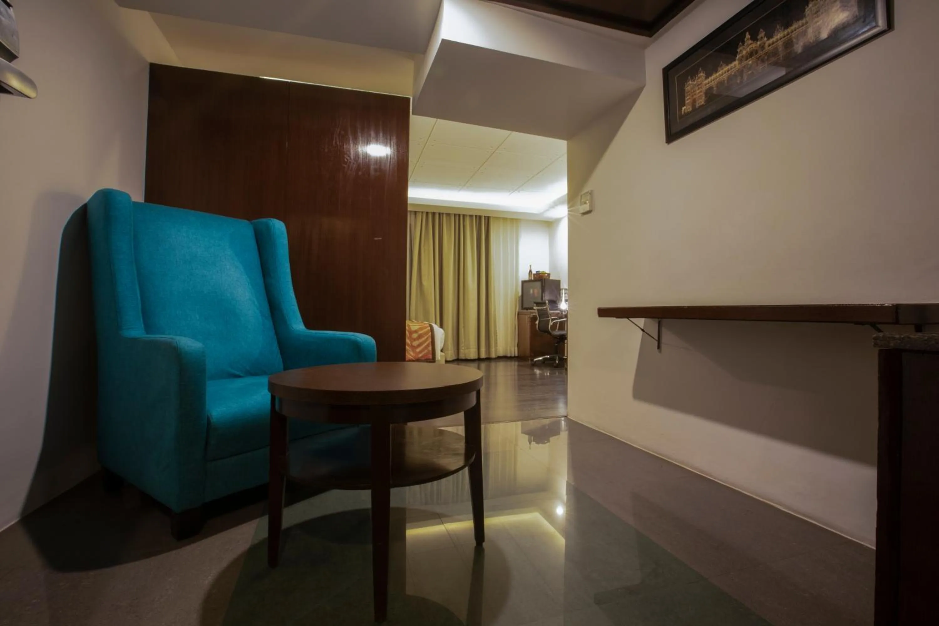 Seating area in The Cunningham Hotel Bangalore