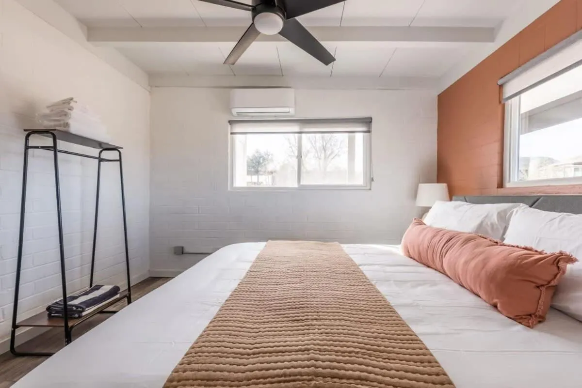 Bed in Kinetic House-Joshua Trees Sculptures Cowboy Pool