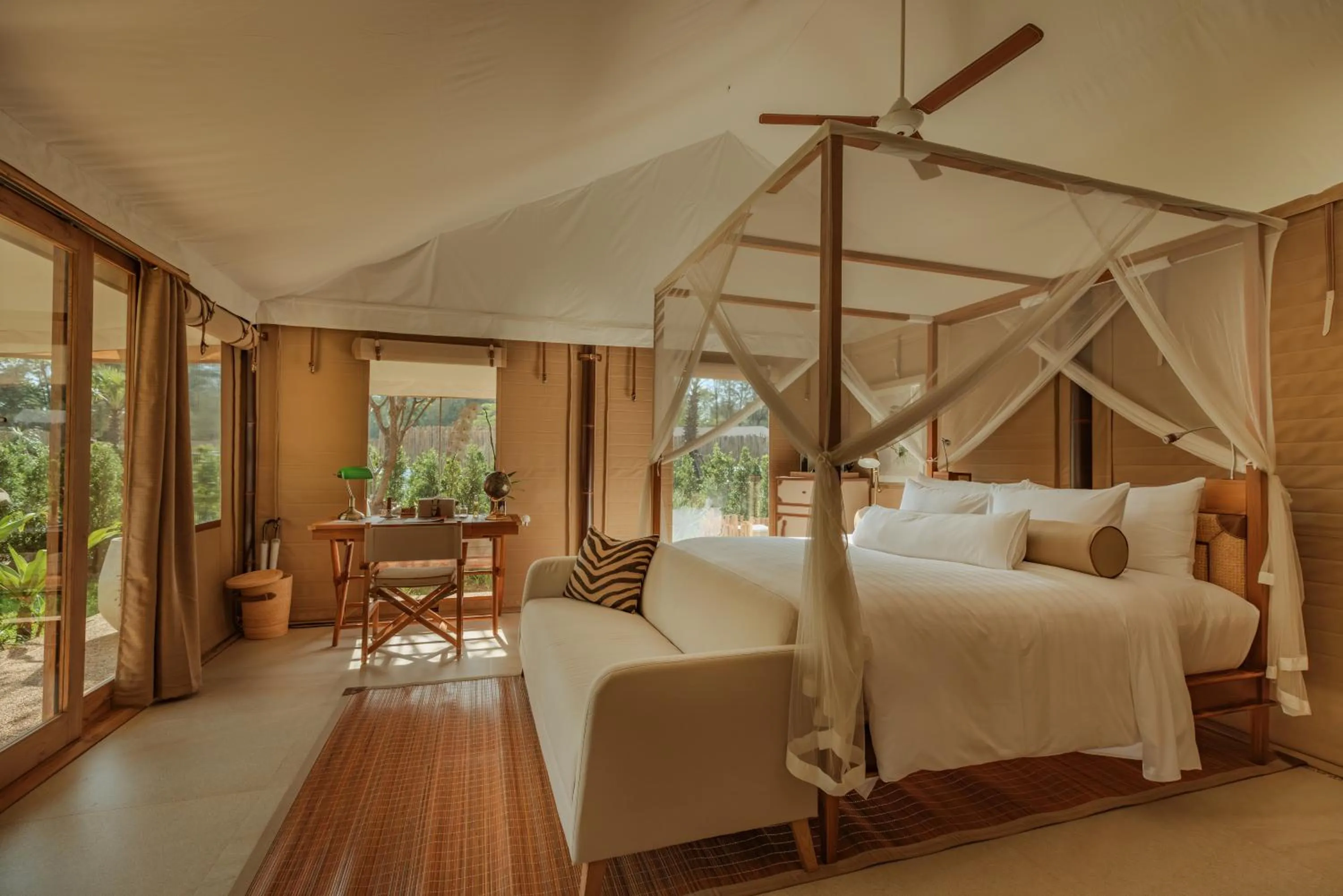 Bed in Twinpalms Tented Camp Phuket