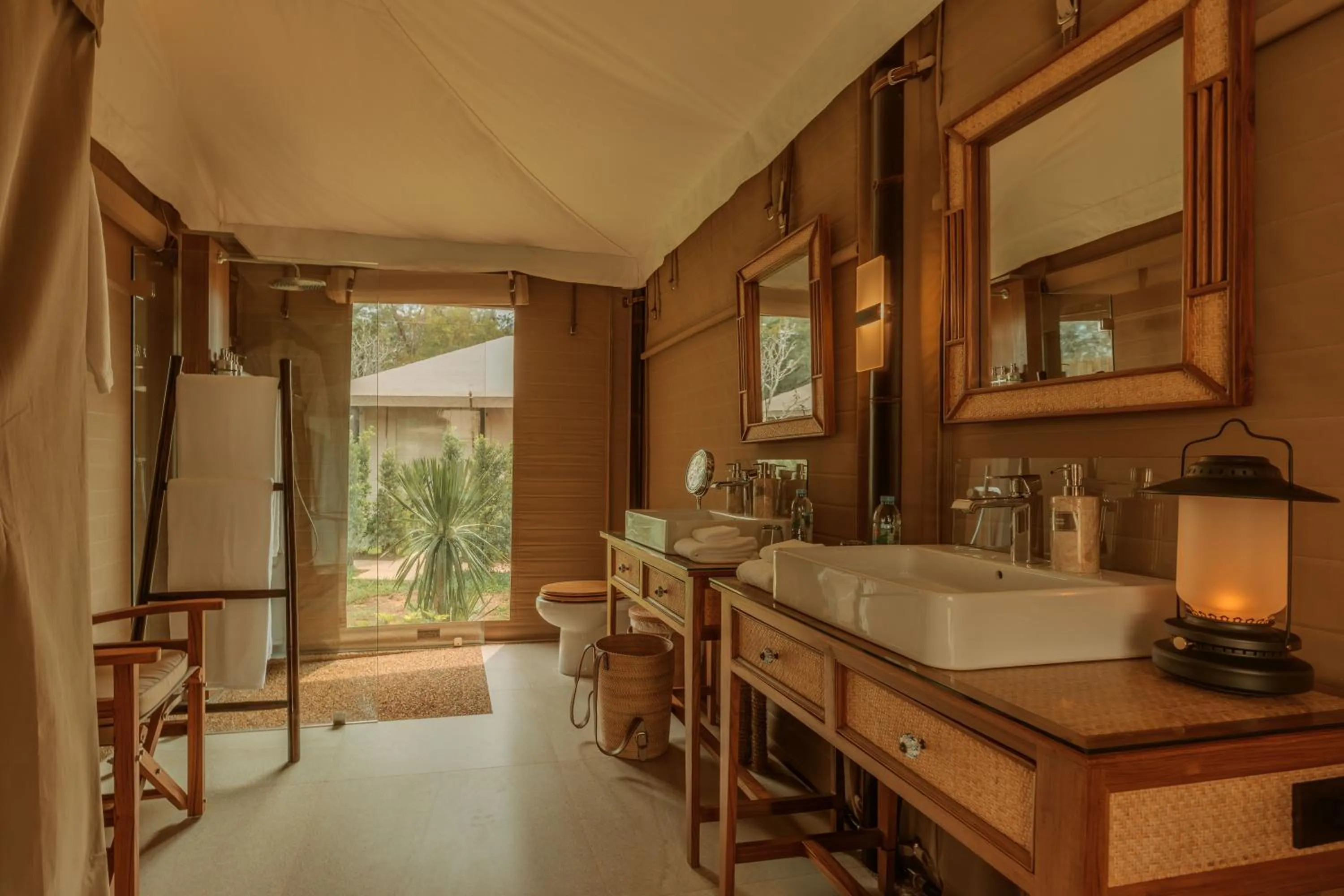 Shower in Twinpalms Tented Camp Phuket