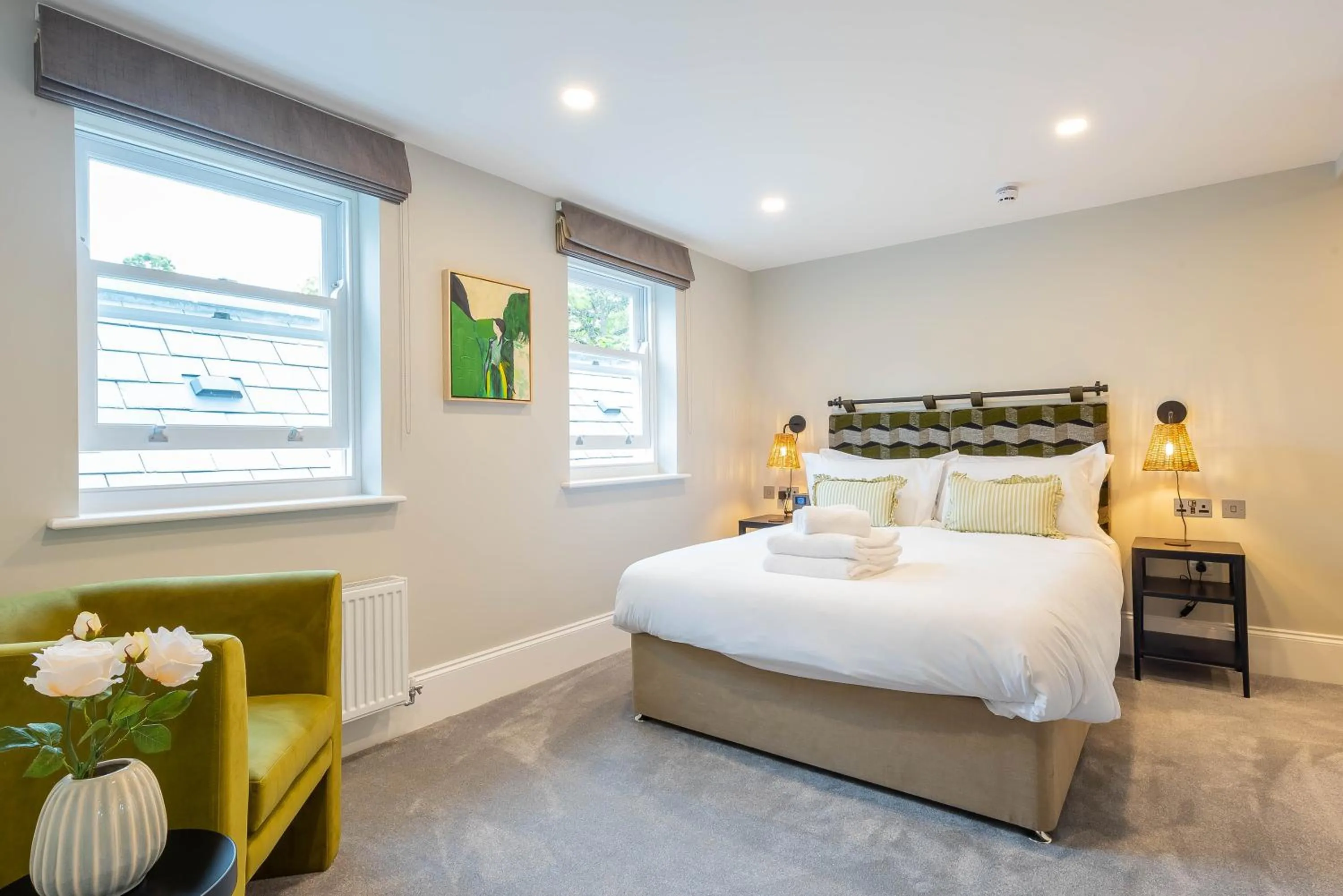 Seating area, Bed in Old Abbey House