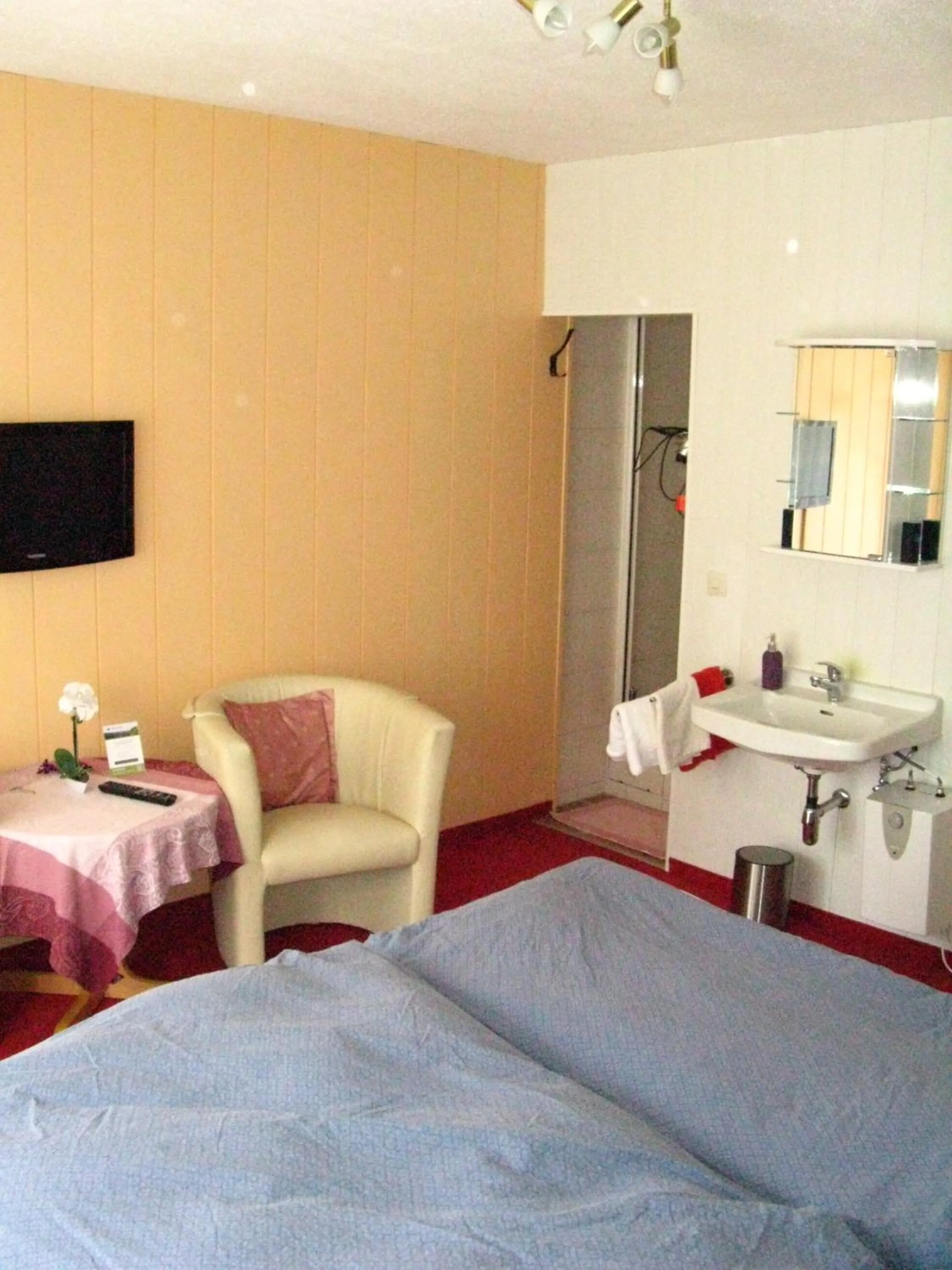 Bedroom, Bed in Bio-Hotel Zum Forsthaus