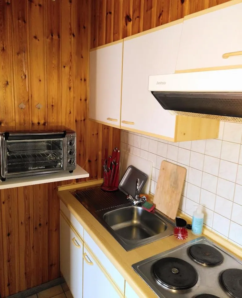 Kitchen or kitchenette in Bio-Hotel Zum Forsthaus