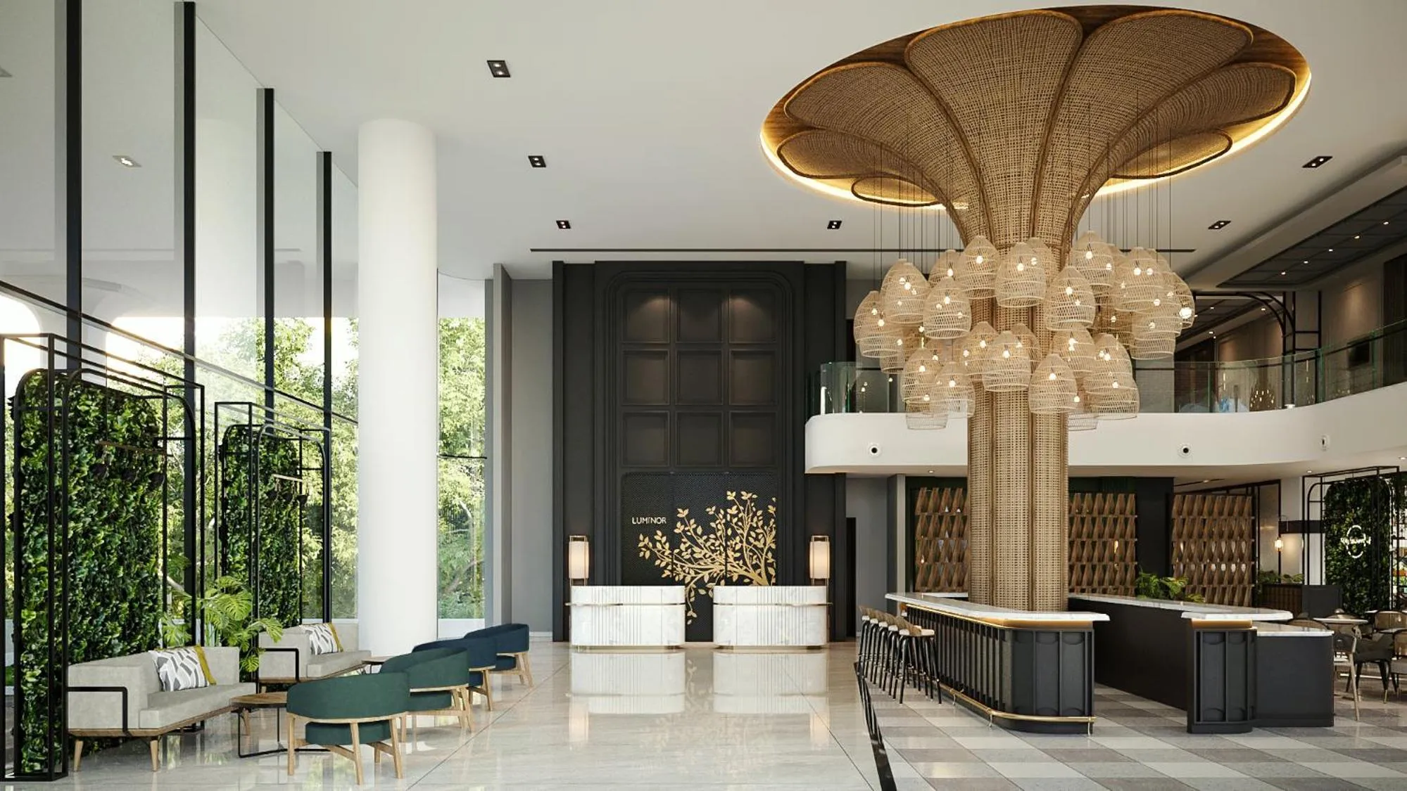 Lobby or reception in Luminor Hotel Padjadjaran Bogor by WH