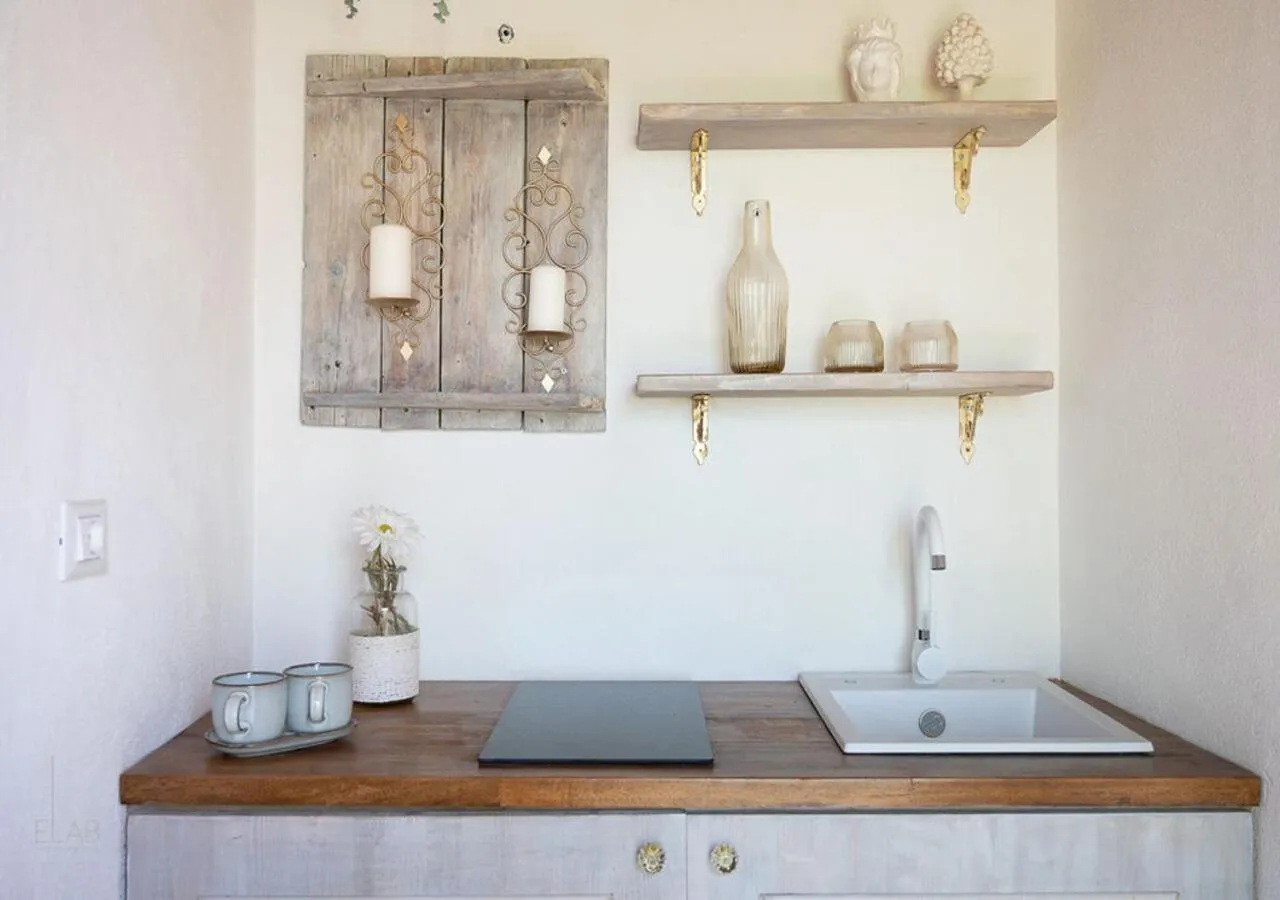 Kitchen or kitchenette in B&B Villa Vittoria