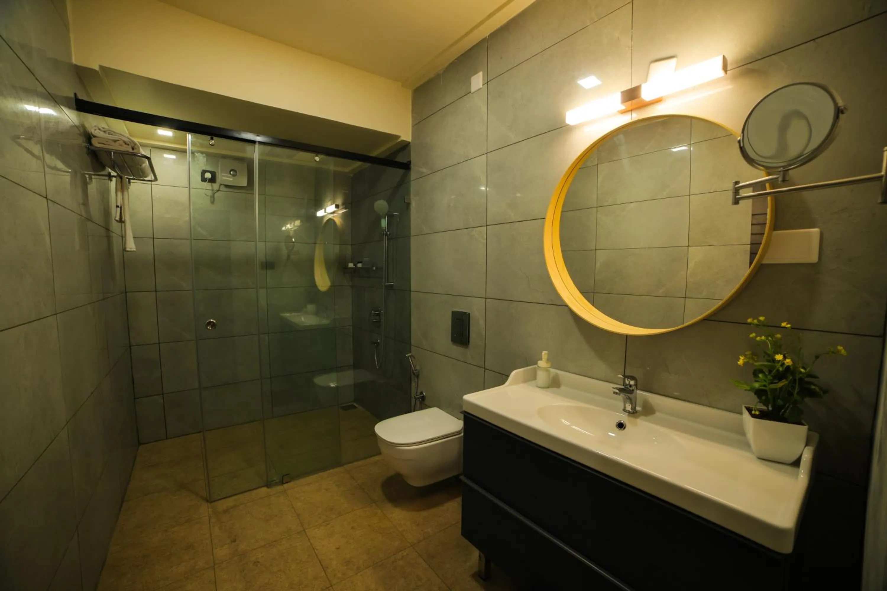 Bathroom in Lake Valley Resort and Spa Tirupati, 27 kms from Talakona Waterfall