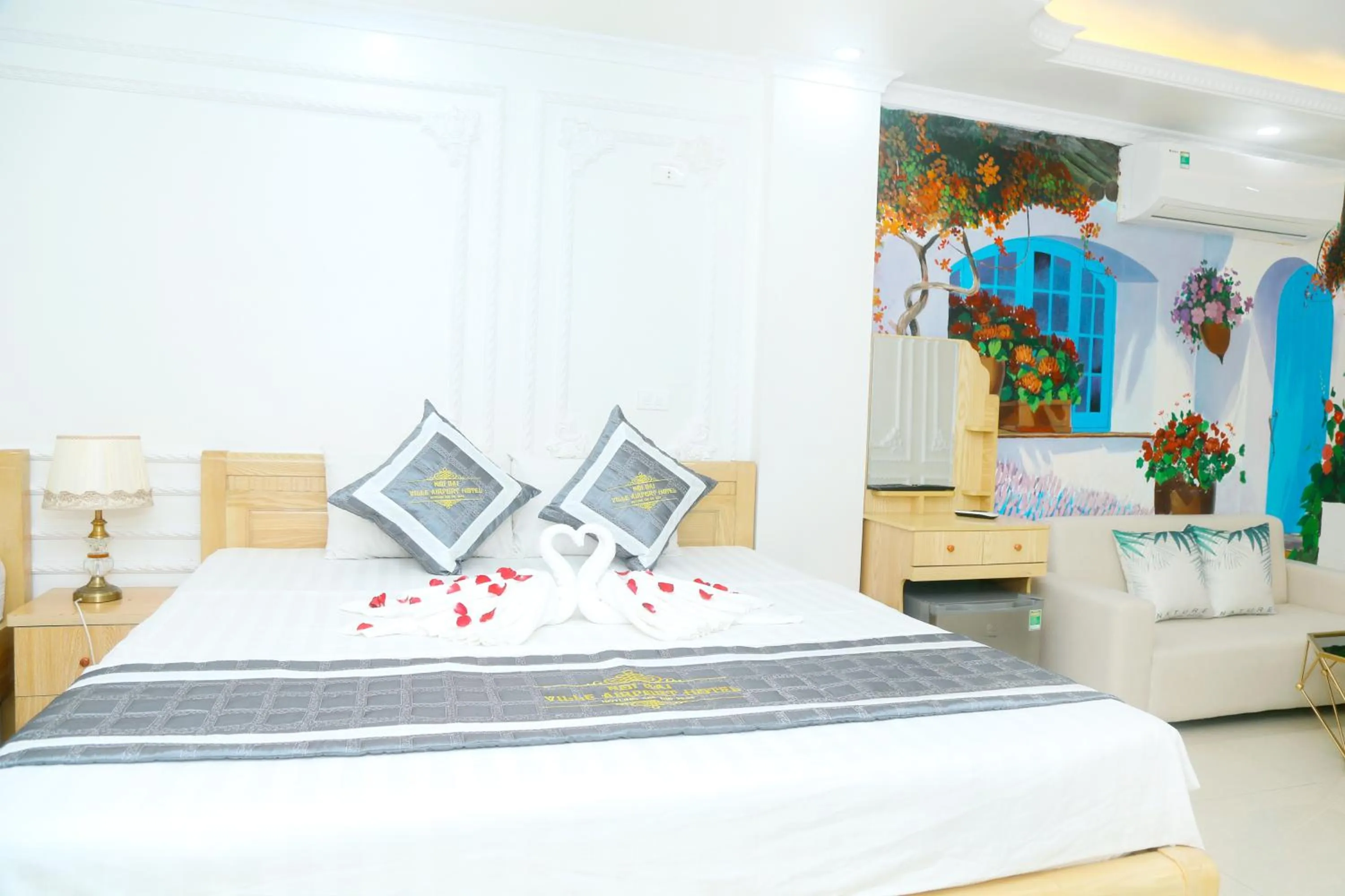 Bed in Noi Bai Ville Airport Hotel