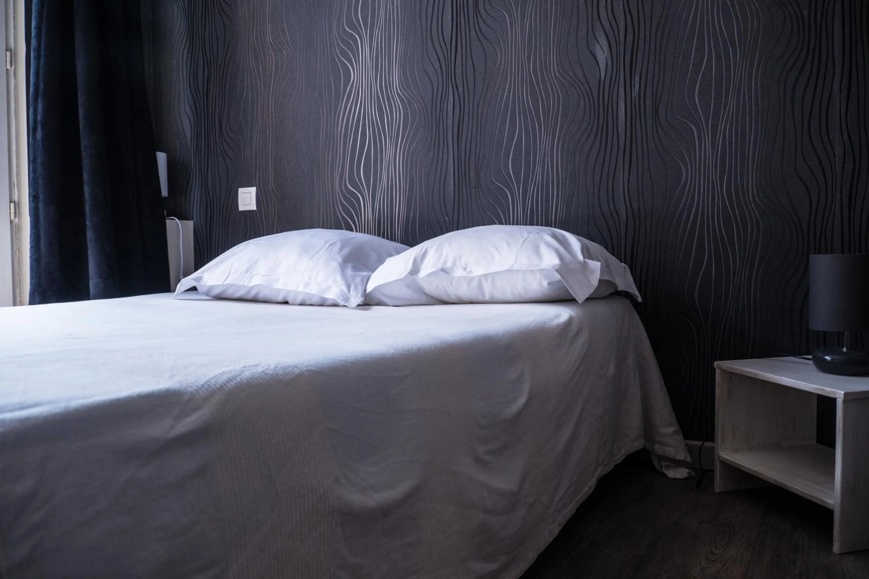 Bed in Le Bannier Hotel Restaurant